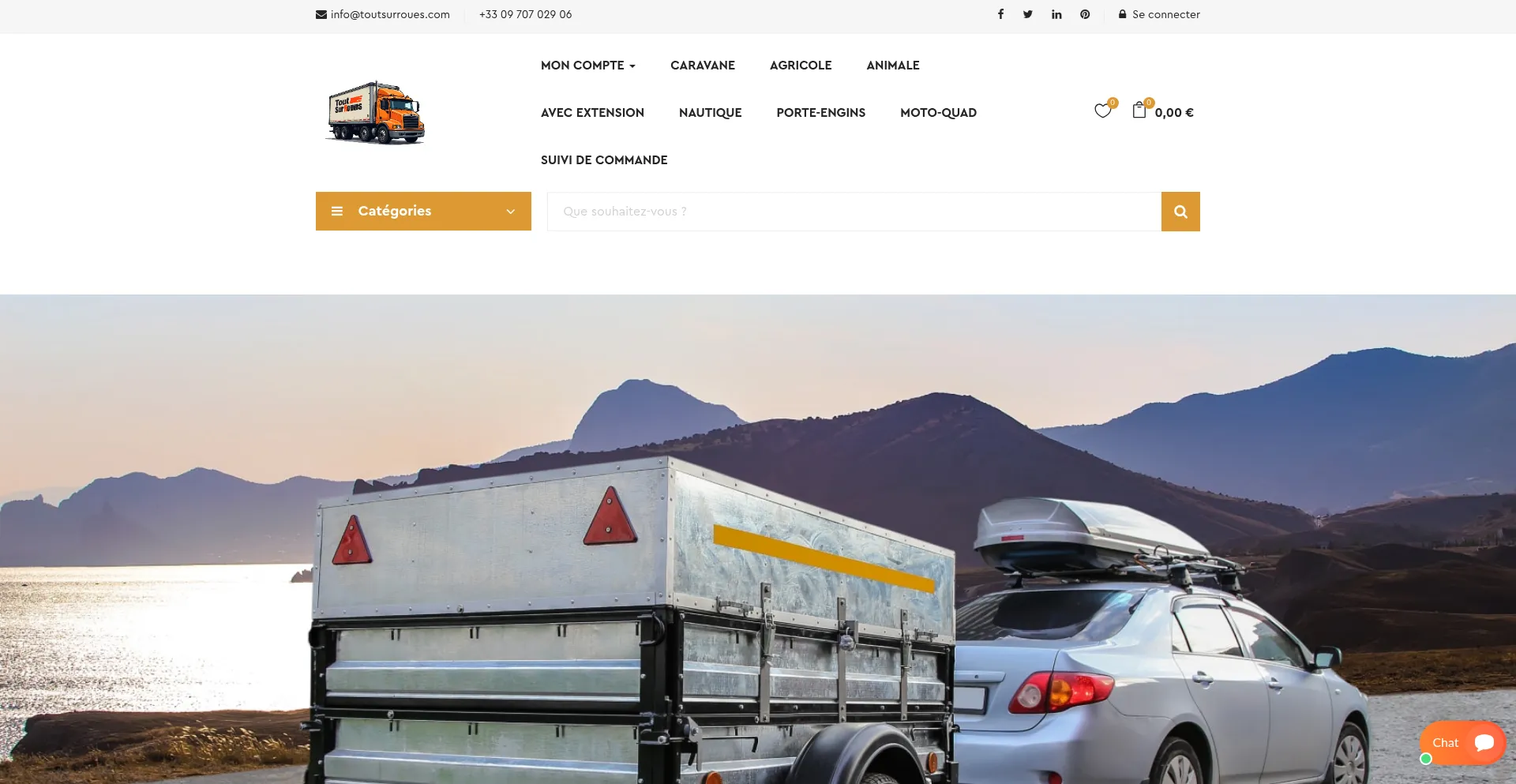 Website screenshot of Toutsurroues.com