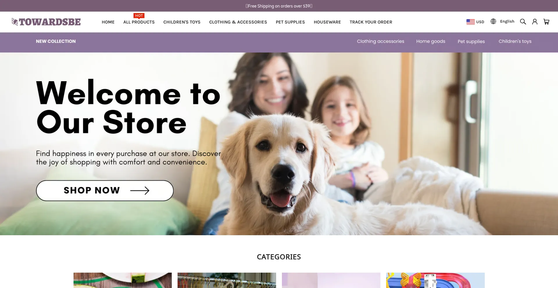 Website screenshot of Towardsbe.com
