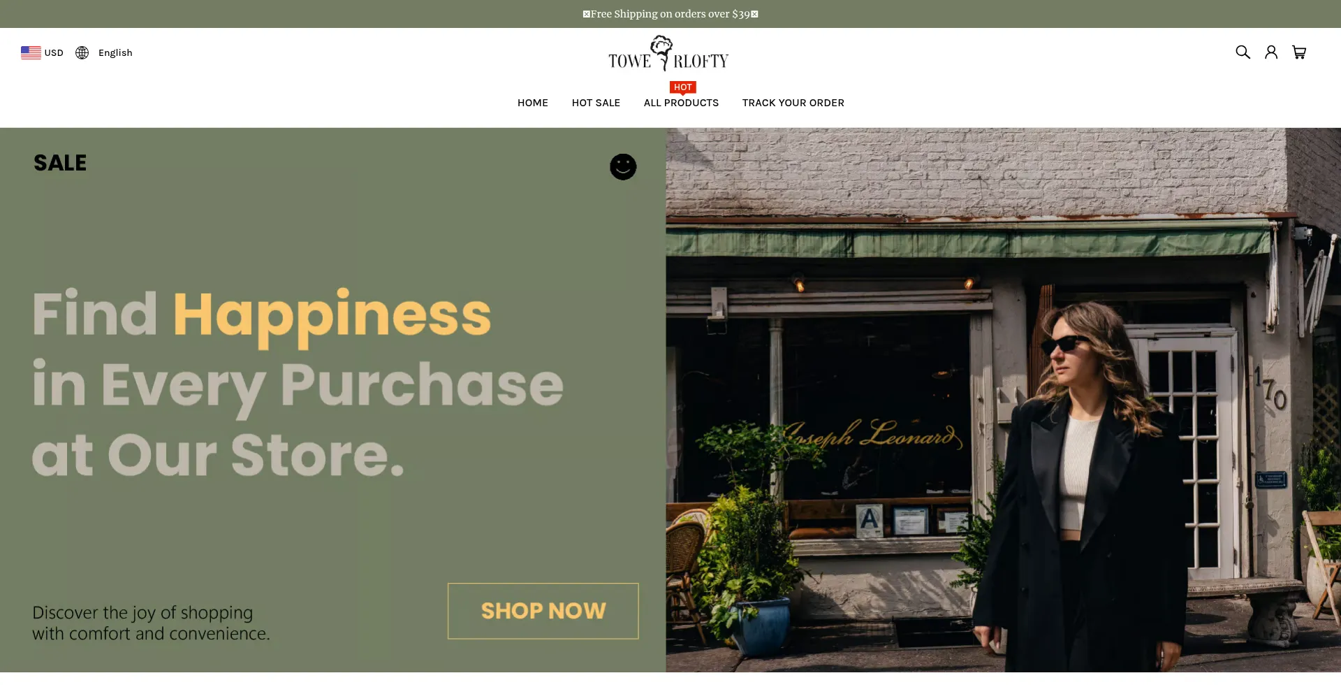 Website screenshot of Towerlofty.com