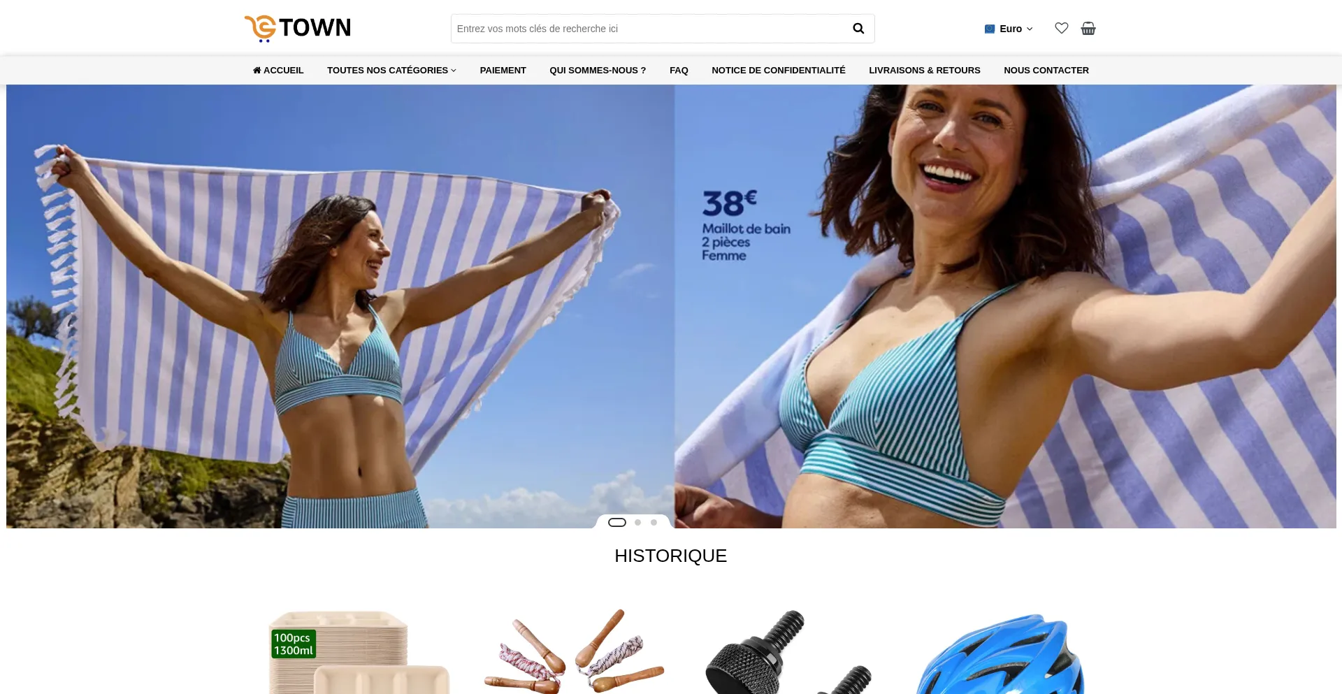 Website screenshot of Towncentermart.com