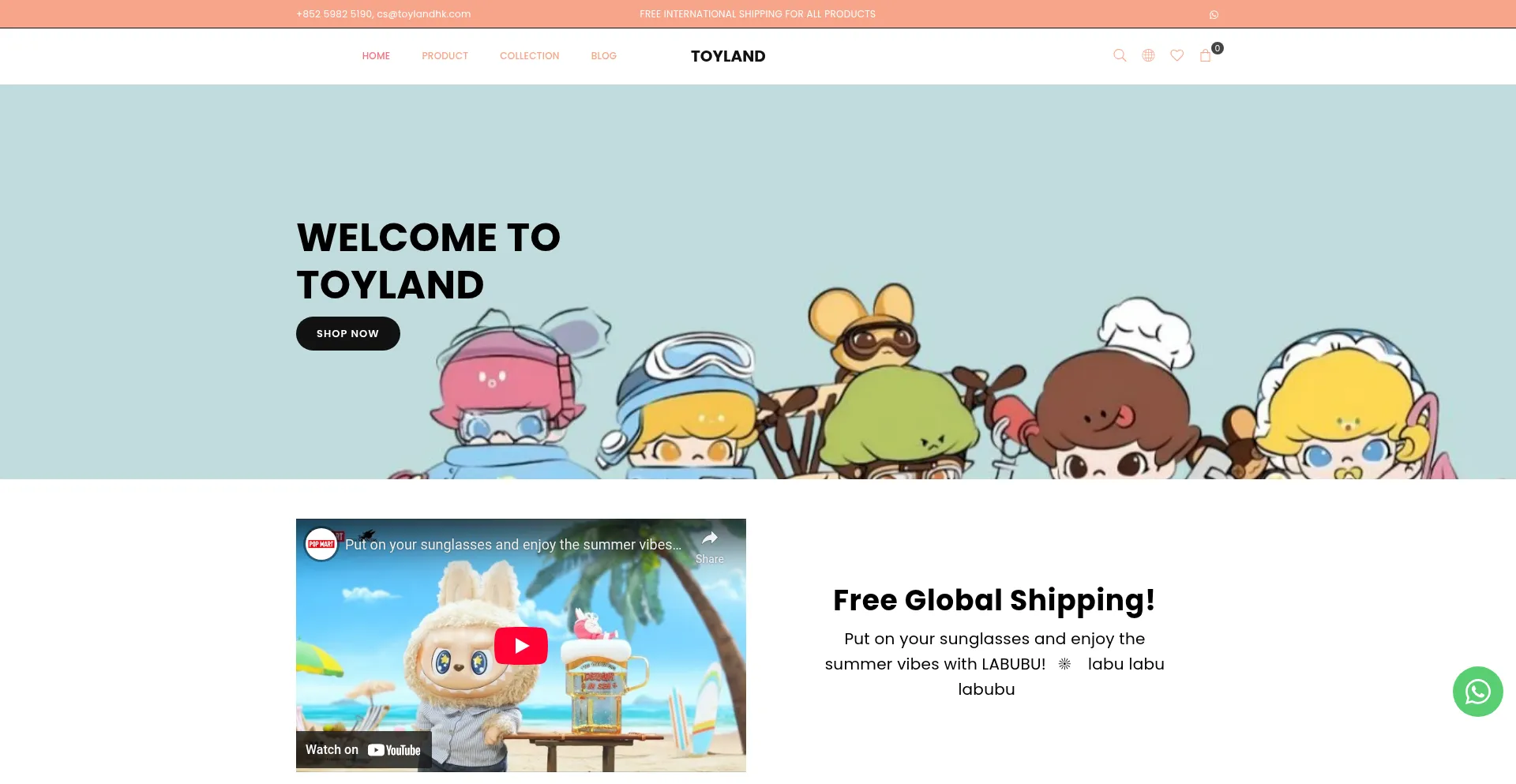 Website screenshot of Toylandhk.com