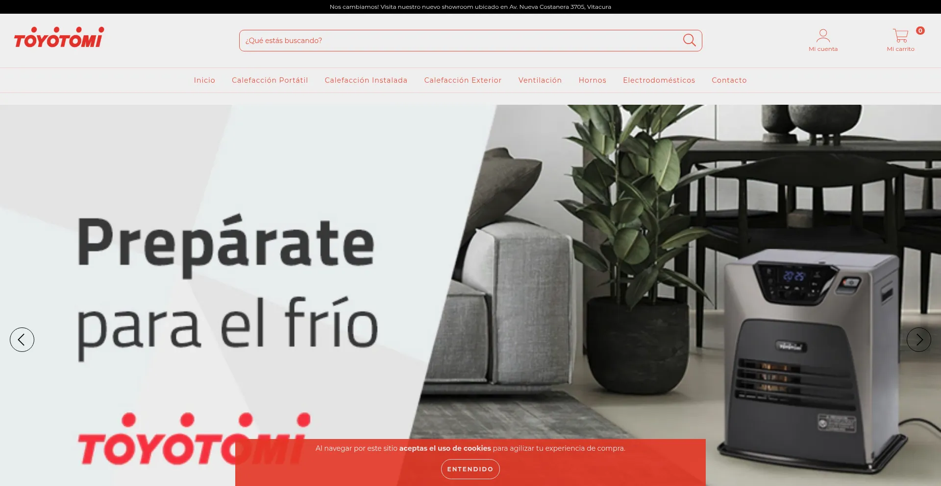 Website screenshot of Toyotomioutlet.com