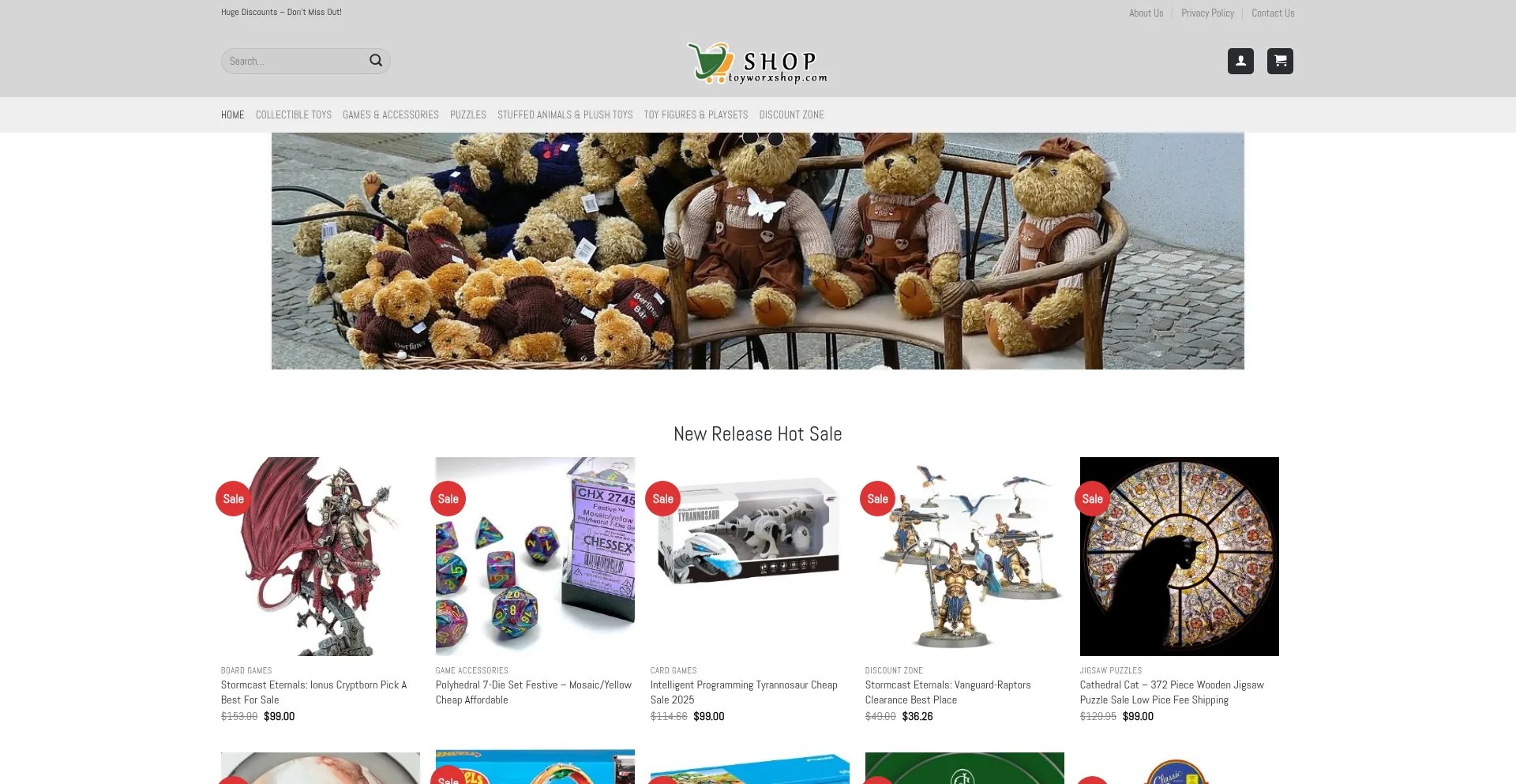 Website screenshot of Toyworxshop.com
