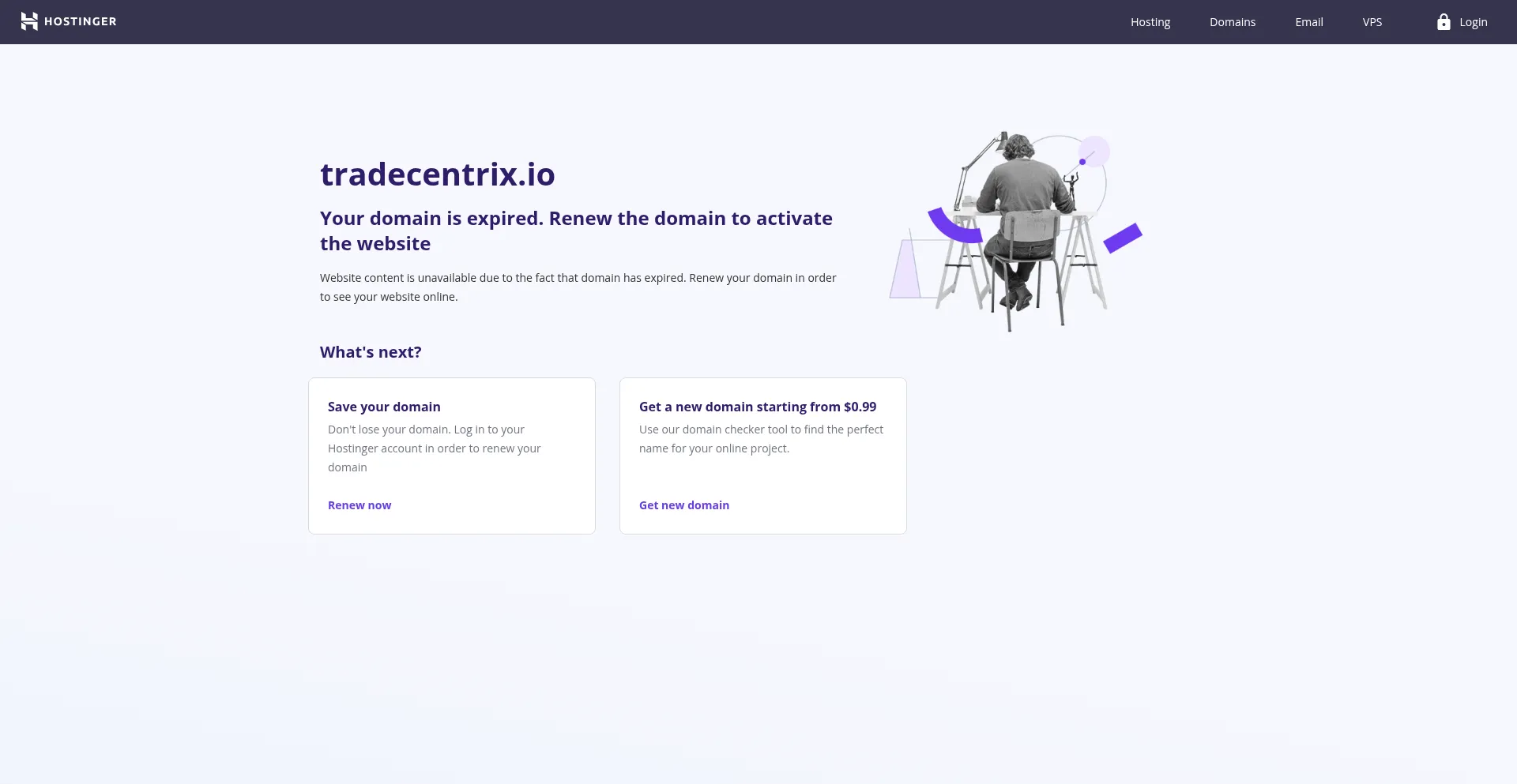 Website screenshot of Tradecentrix.io