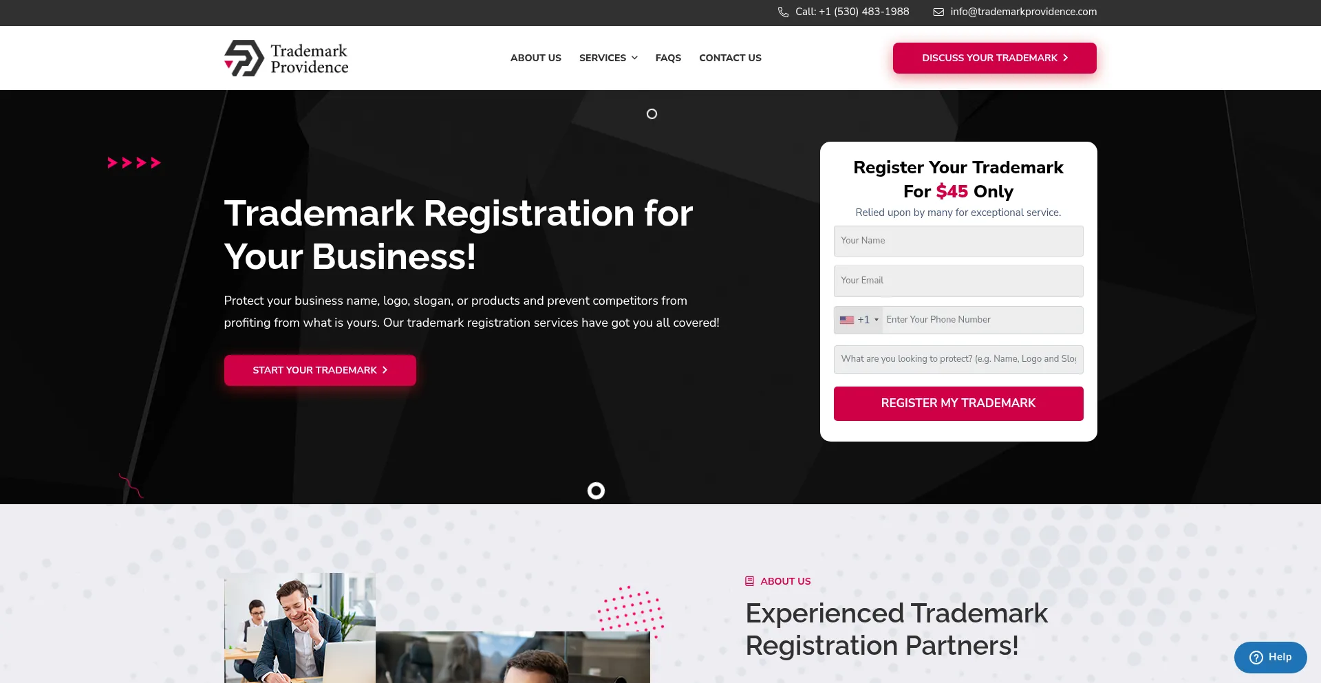 Trademarkprovidence.com Screenshot