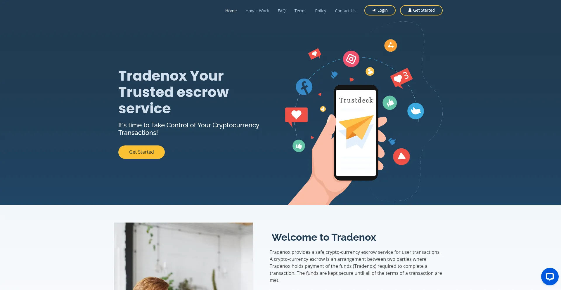Website screenshot of Tradenox.pro