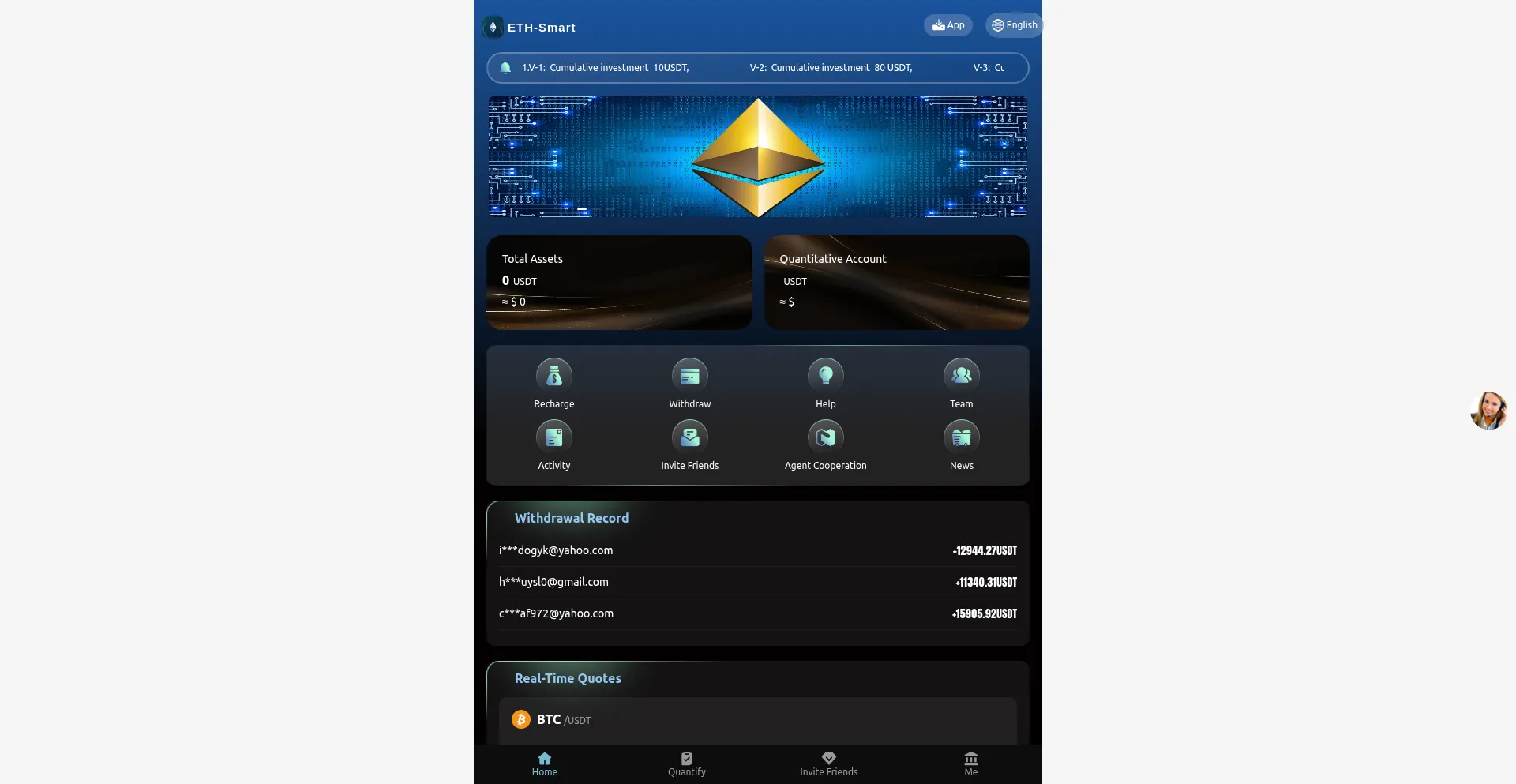 Website screenshot of Tradingpledge.com