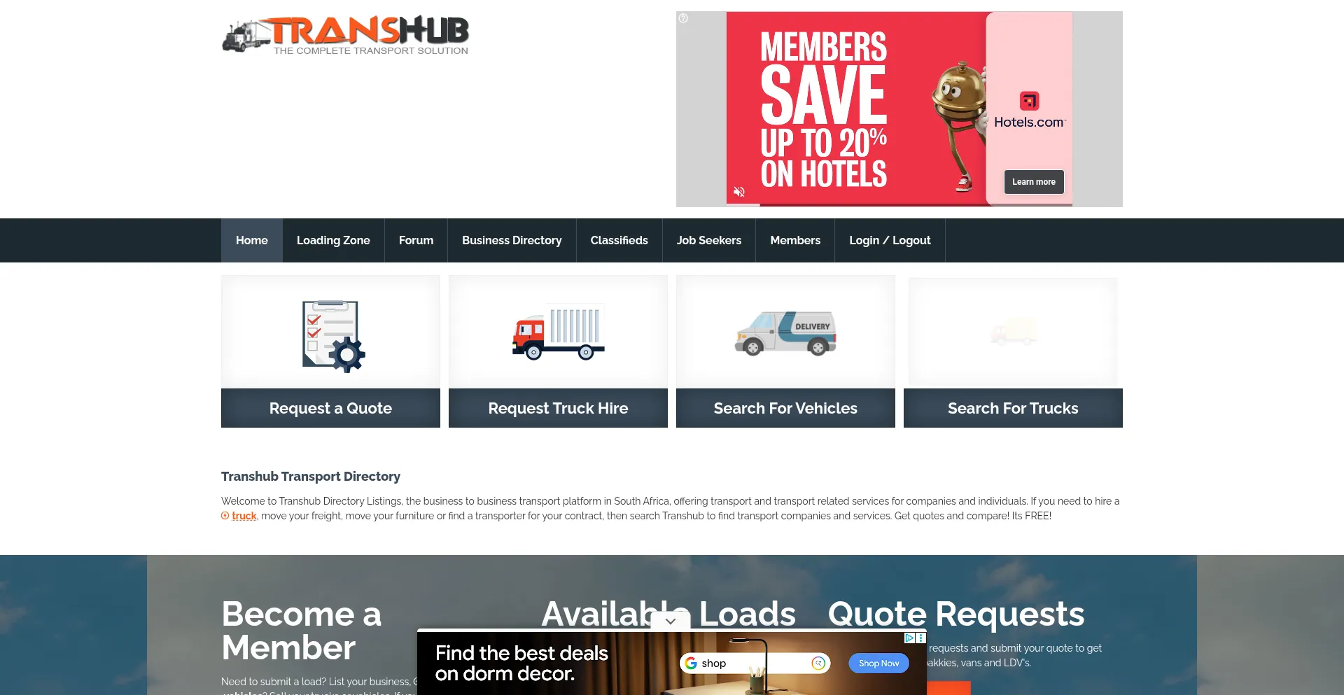 Transhub.co.za 安全可靠吗？