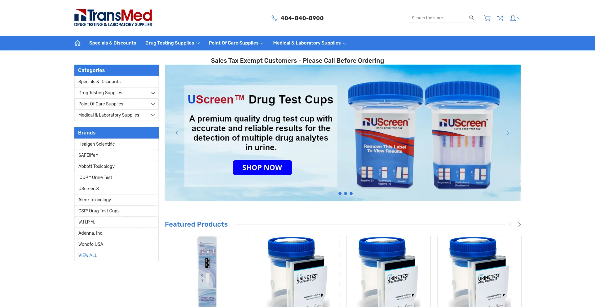 Website screenshot of Transmedco.com