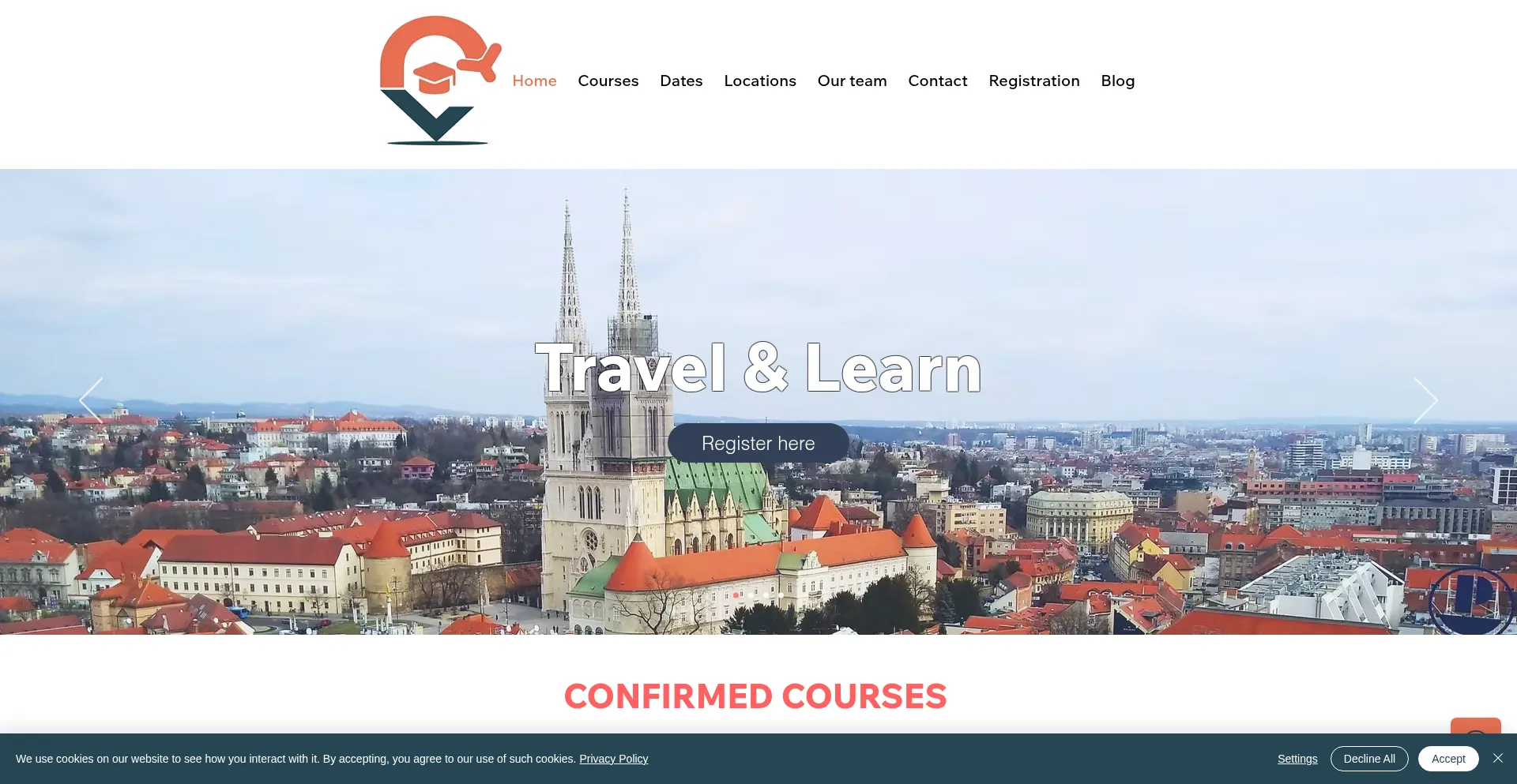 Website screenshot of Travel-and-learn.com