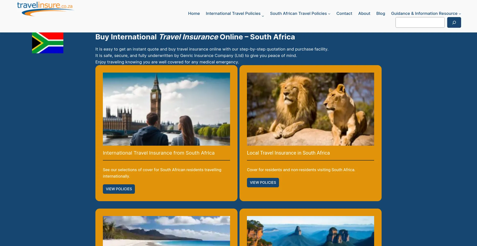 Travelinsure.co.za 安全可靠吗？