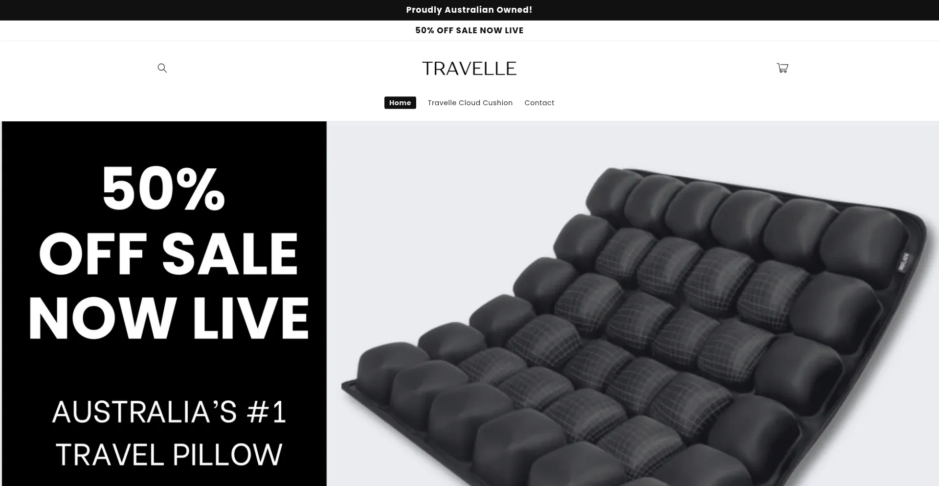 Website screenshot of Travelleofficial.com