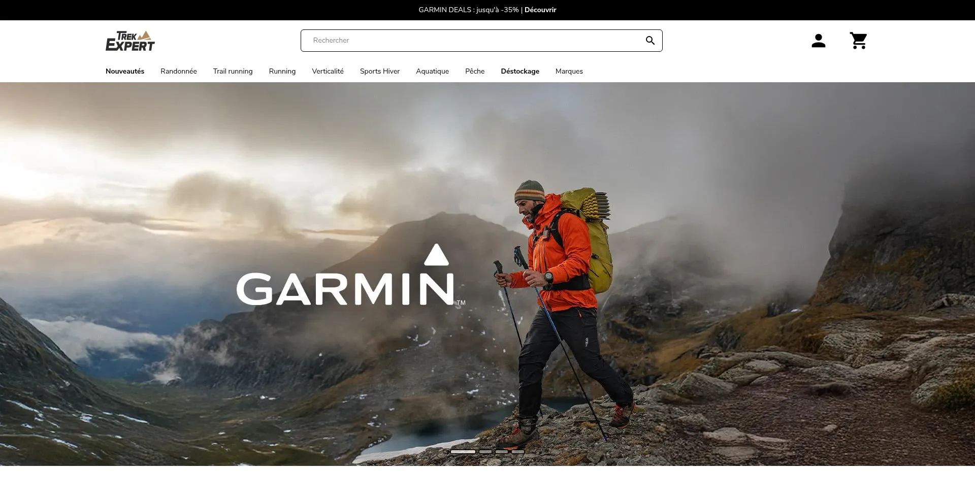 Website screenshot of Trek-expert.fr