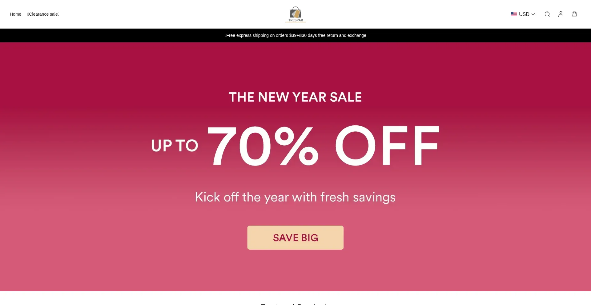 Website screenshot of Trespar.com