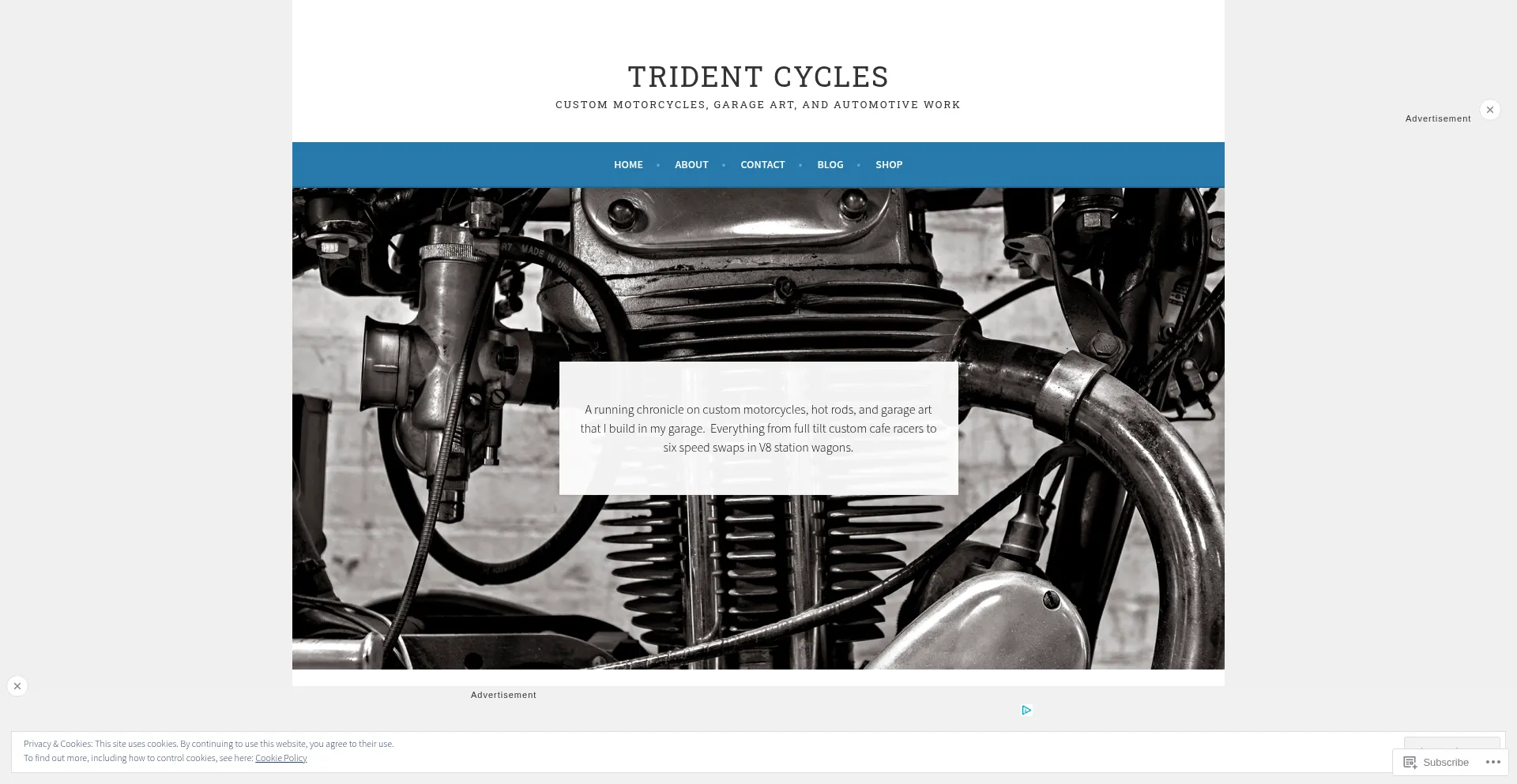 Tridentcycles.blog Screenshot