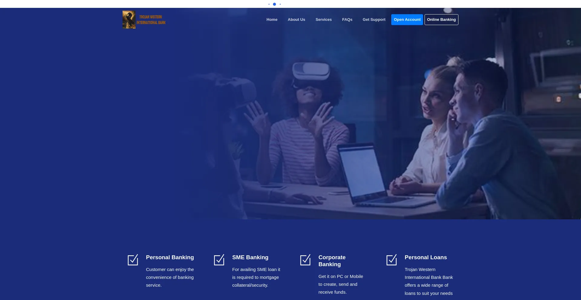 Website screenshot of Trojwesternonline.com