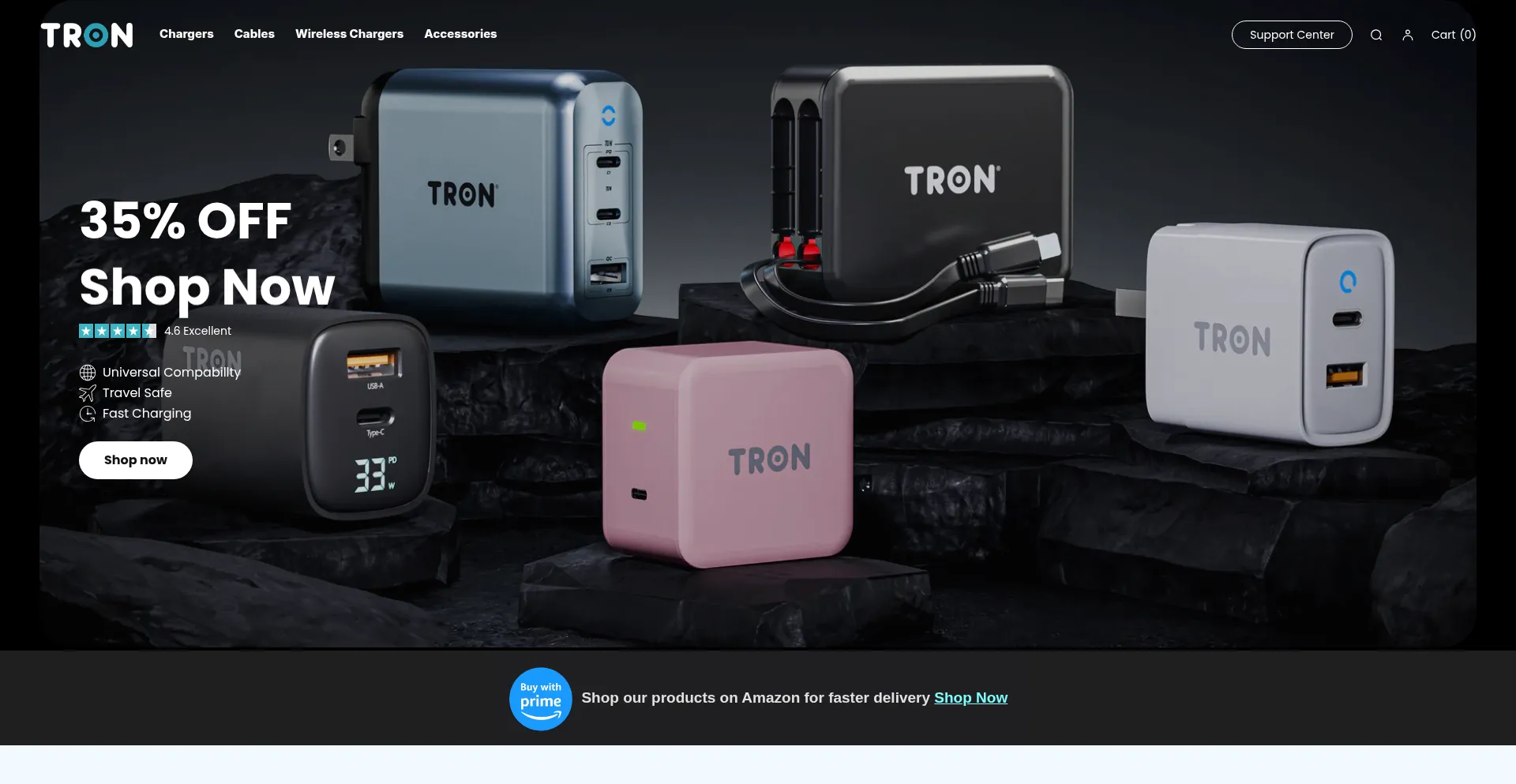 Website screenshot of Tron-us.com