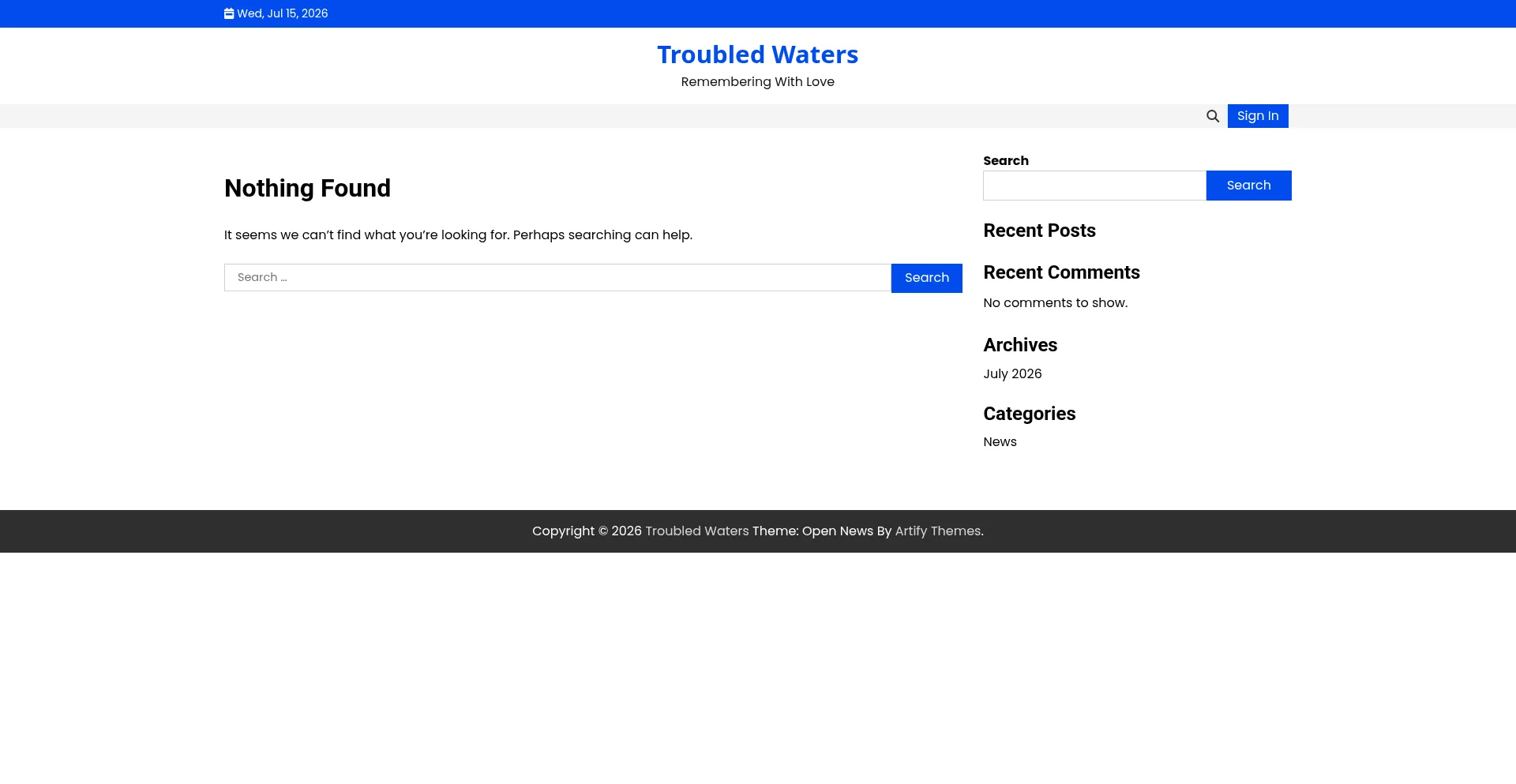 Troubledwaters.site