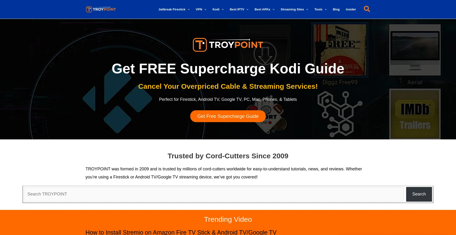 Website screenshot of Troypoint.com