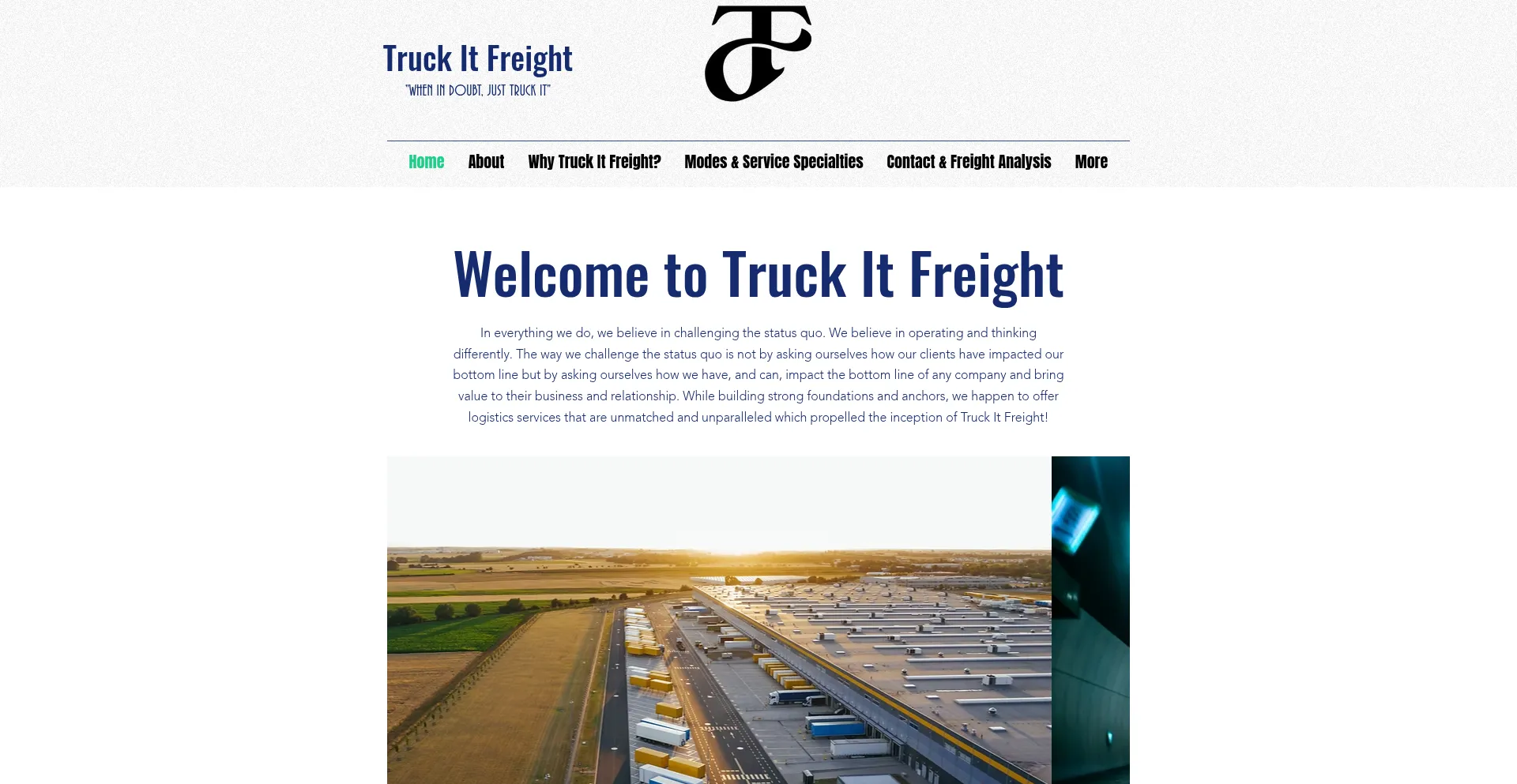 Website screenshot of Truck-it-freight.com
