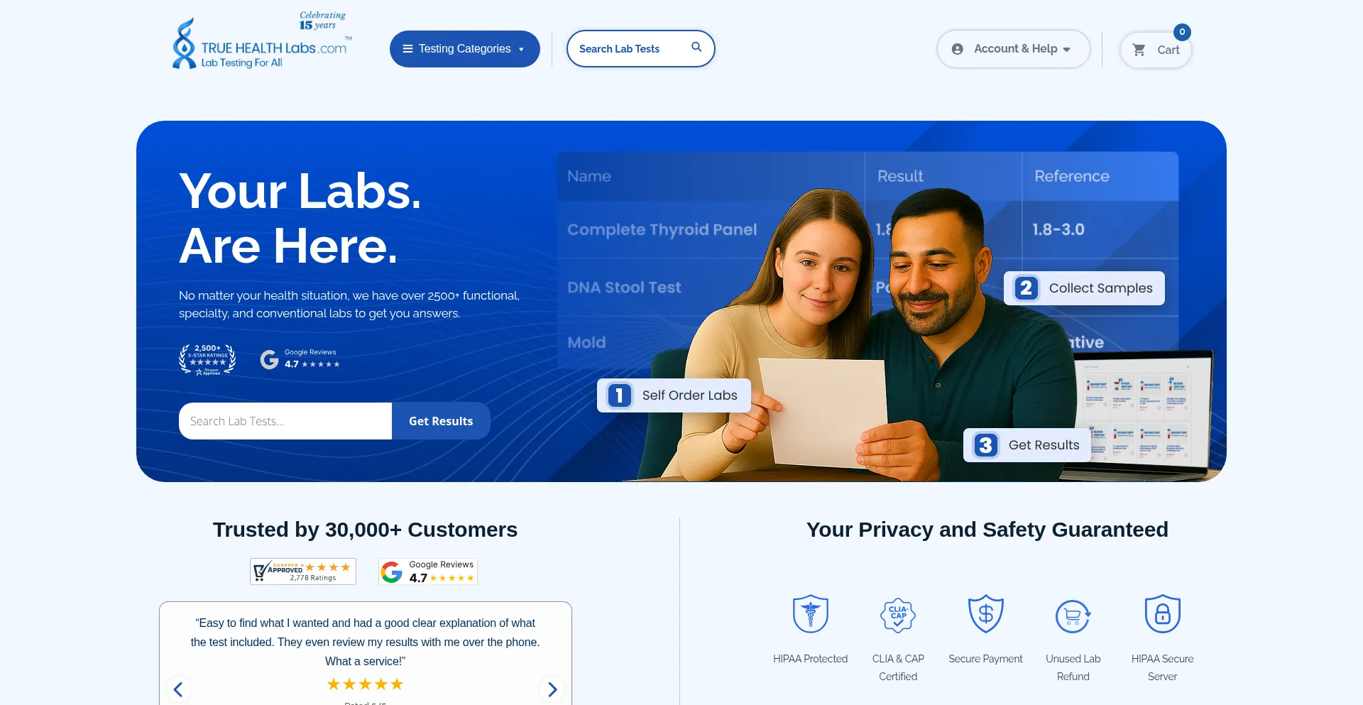 Truehealthlabs.com 安全可靠吗？