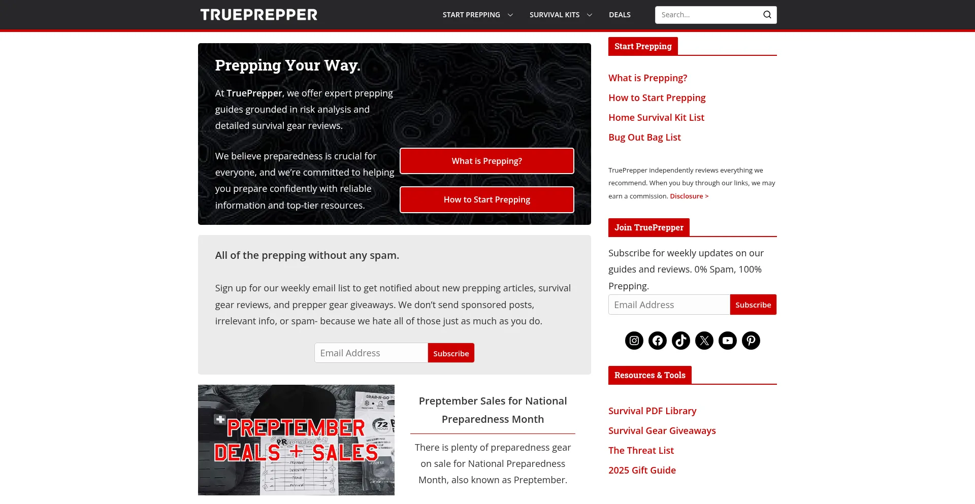 Trueprepper.com 安全可靠吗？