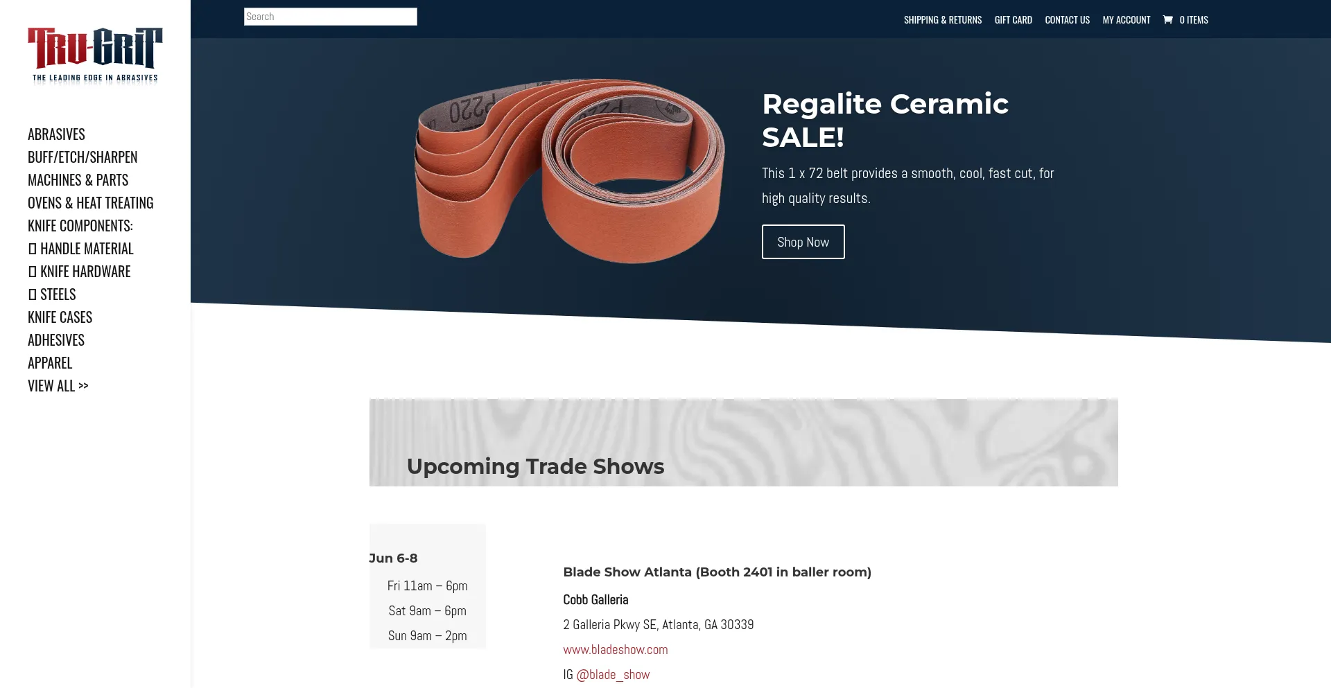 Website screenshot of Trugrit.com