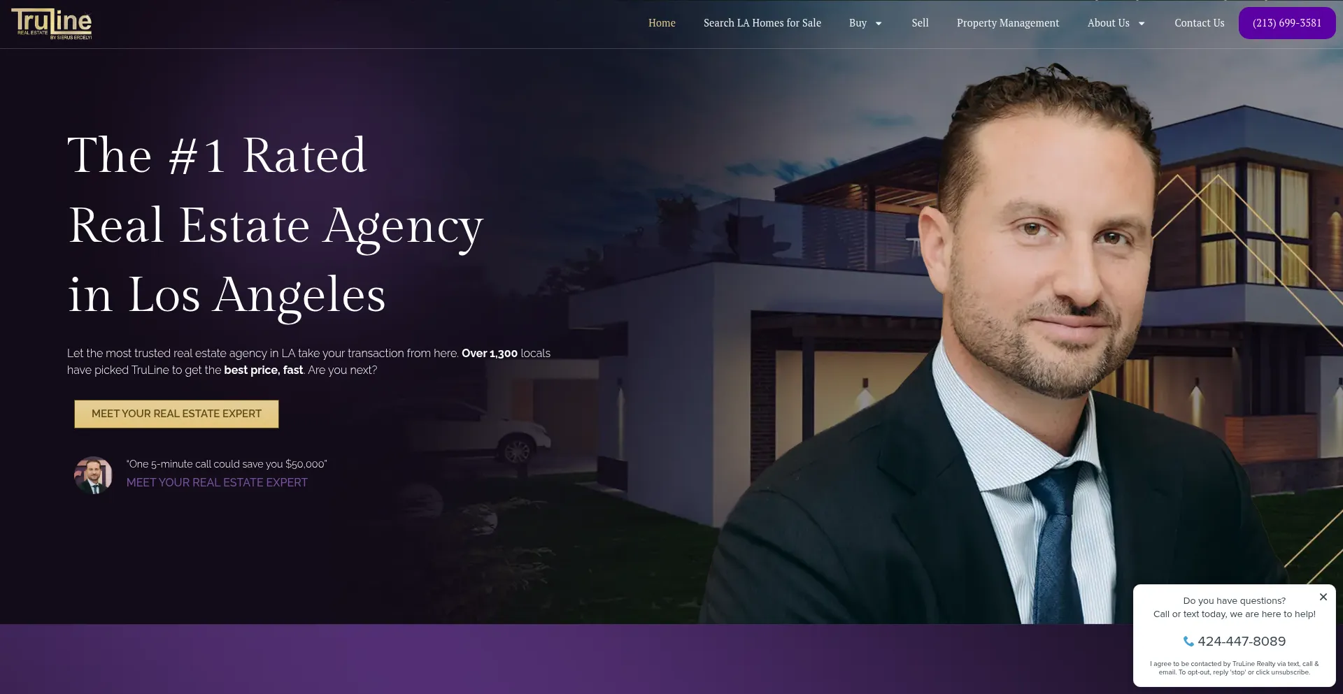 Website screenshot of Trulinerealty.com