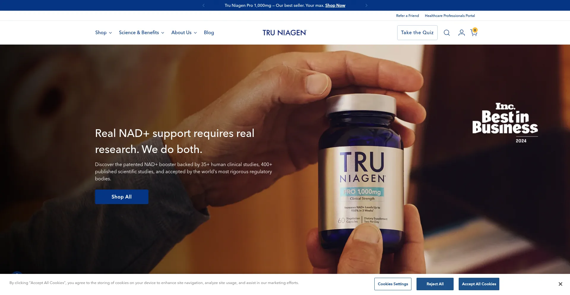 Website screenshot of Truniagin.com