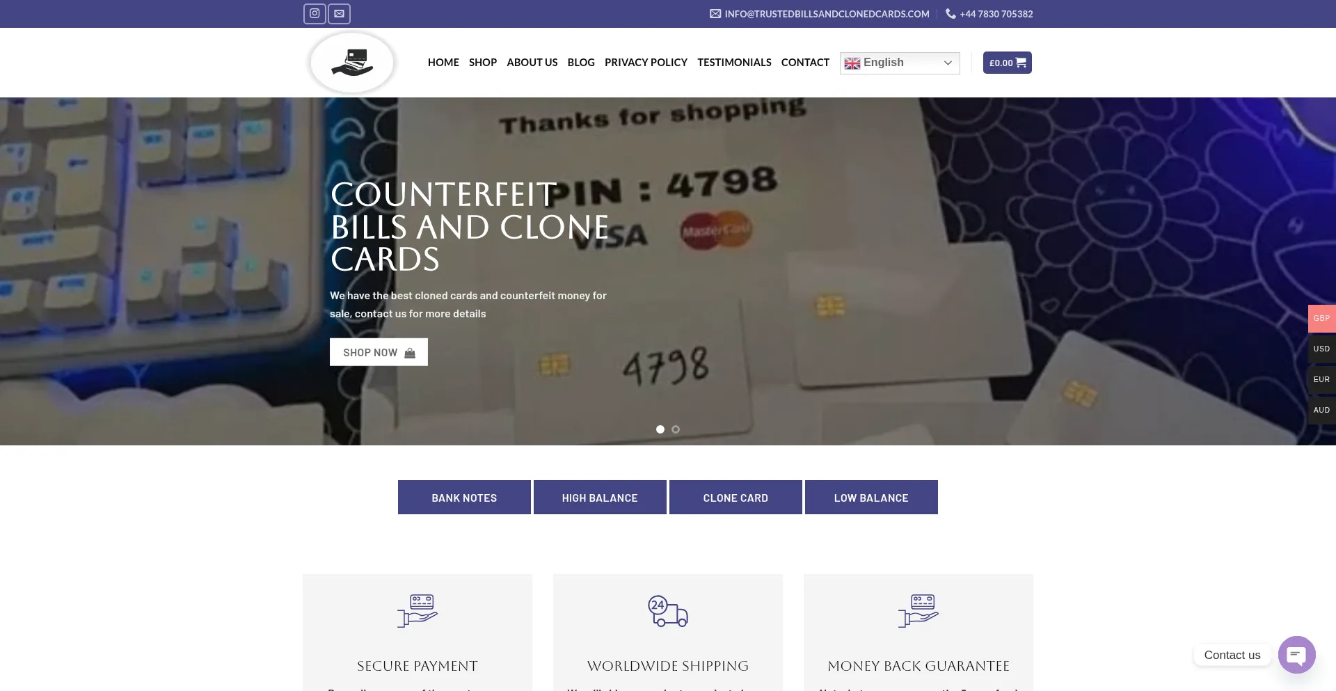 Trustedbillsandclonedcards.com