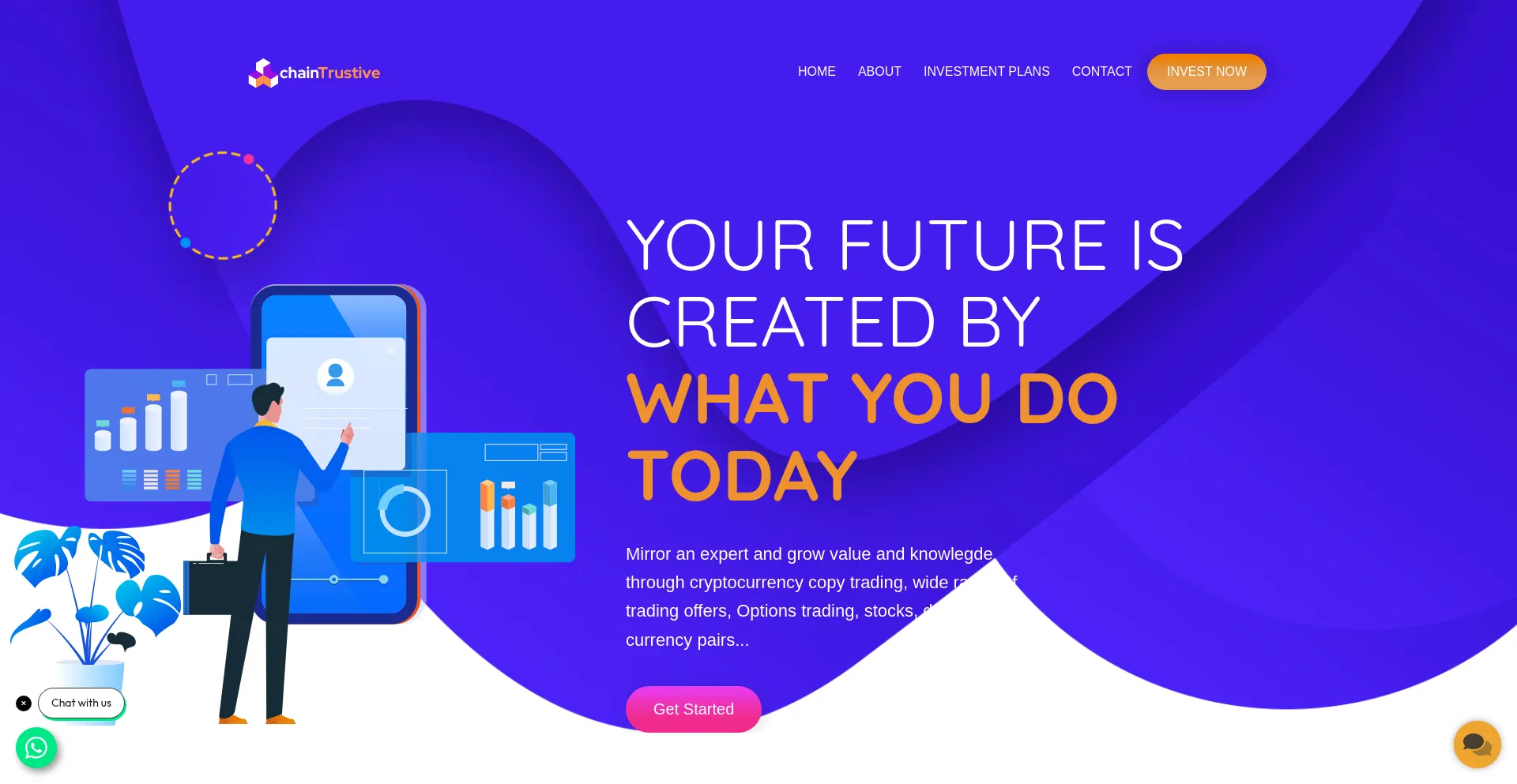 Website screenshot of Trustochain.online