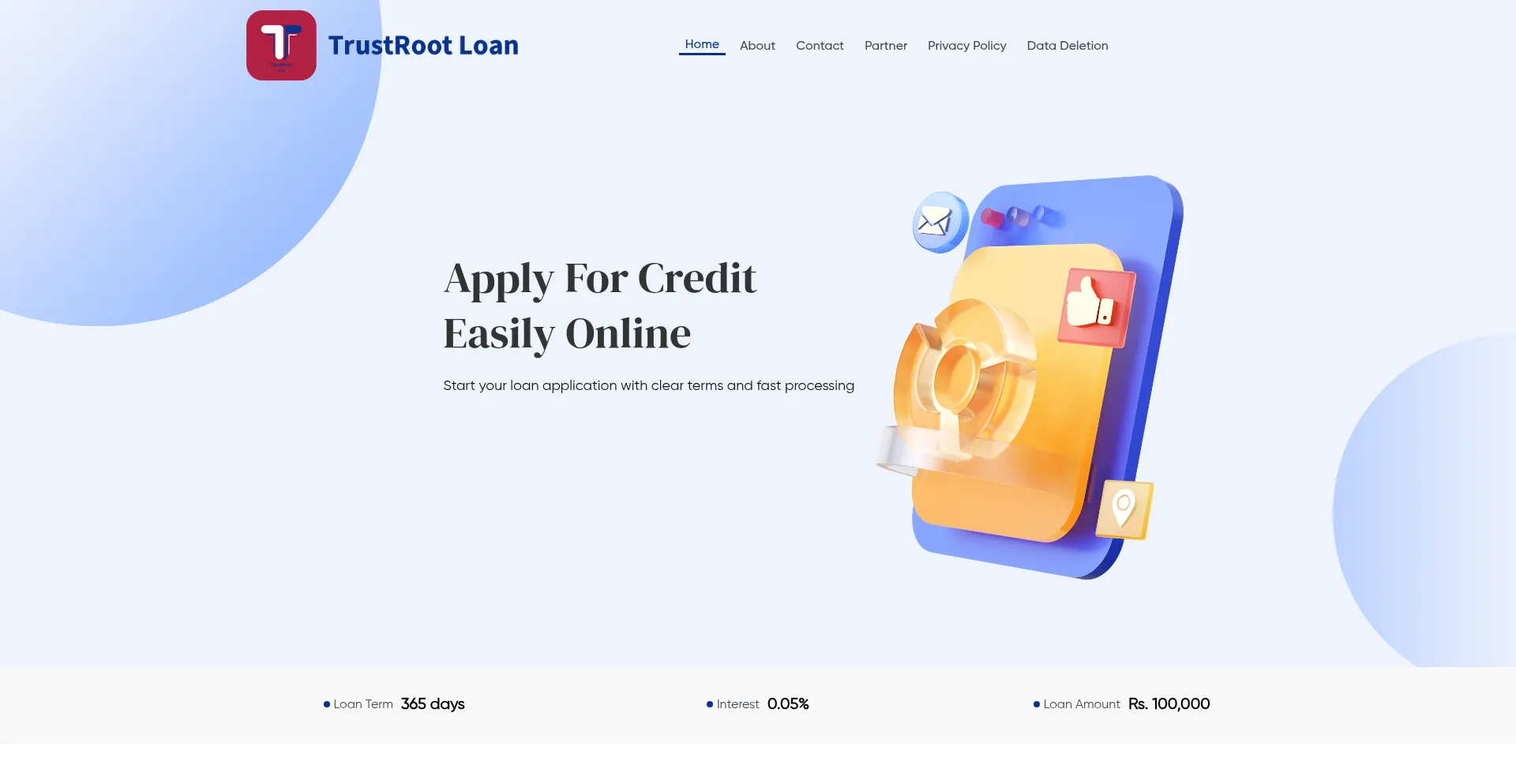 Trustrootloan.com Screenshot