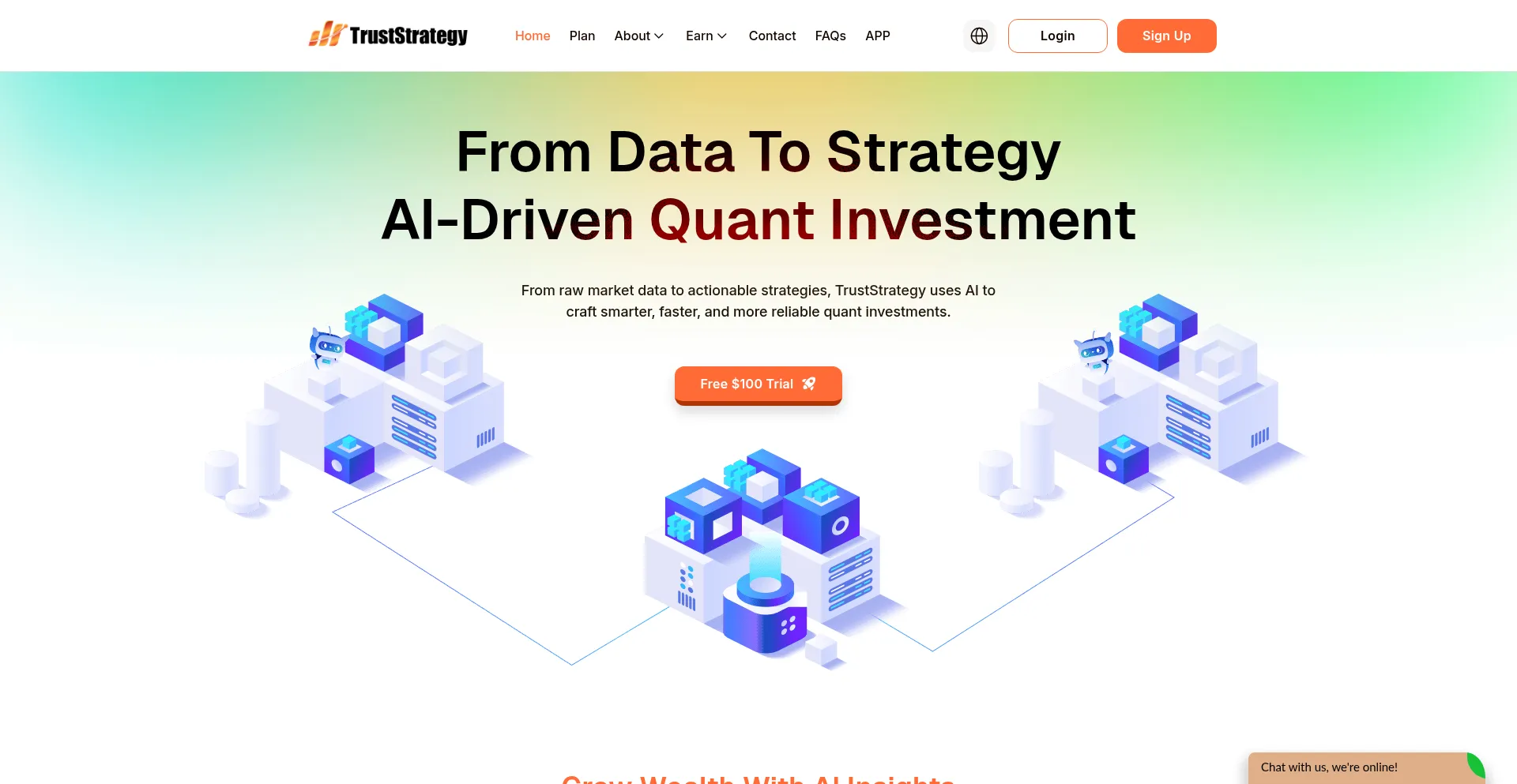 Website screenshot of Truststrategy.com