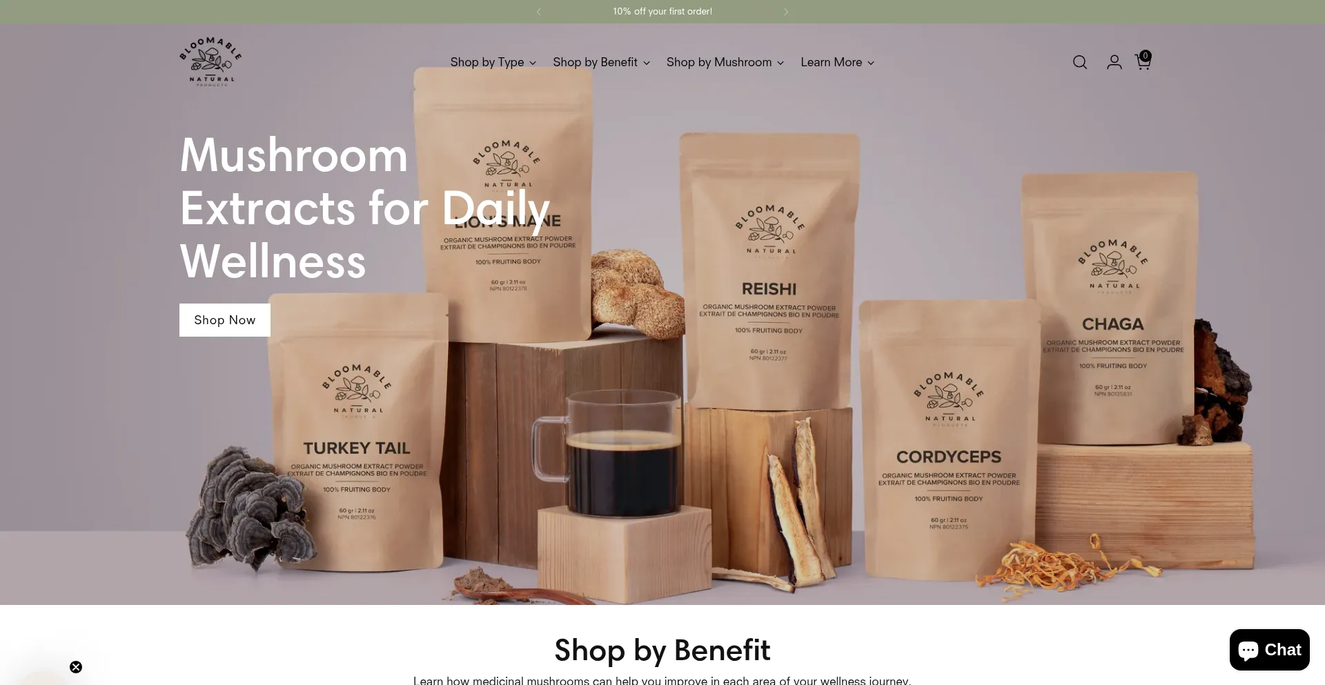 Website screenshot of Trybloomable.com