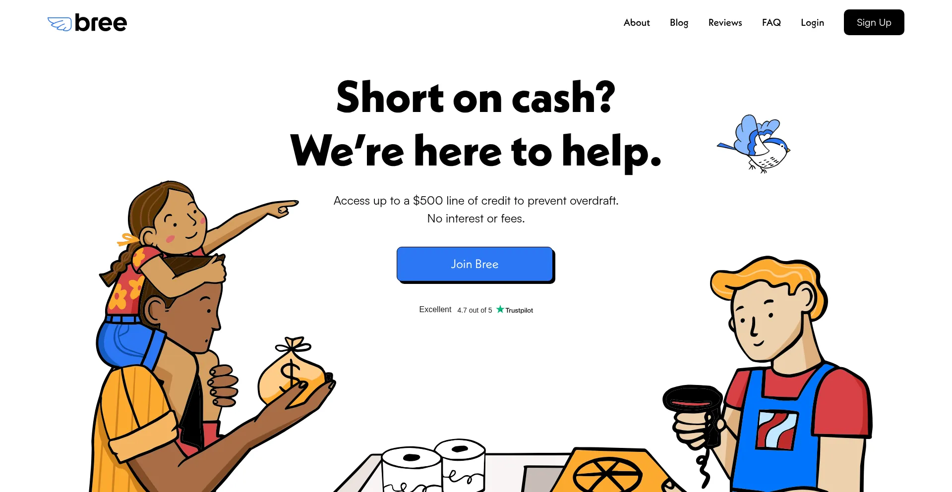 Website screenshot of Trybree.com