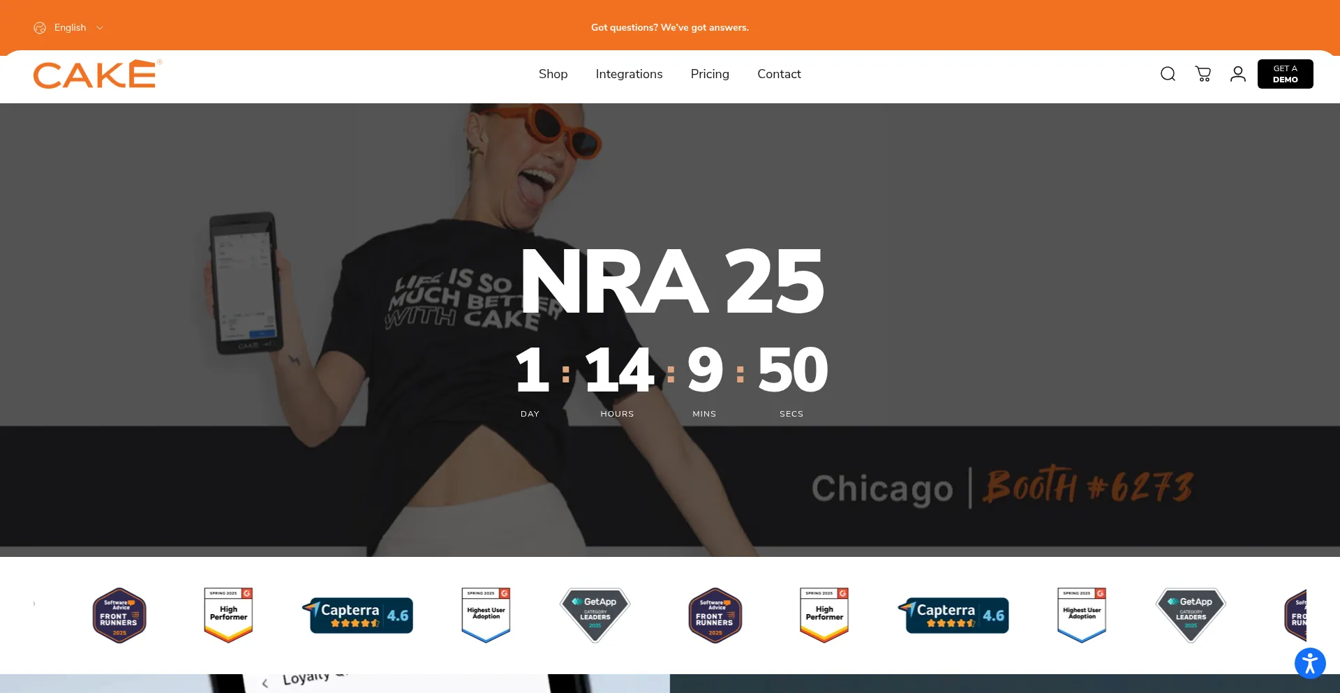 Website screenshot of Trycake.com