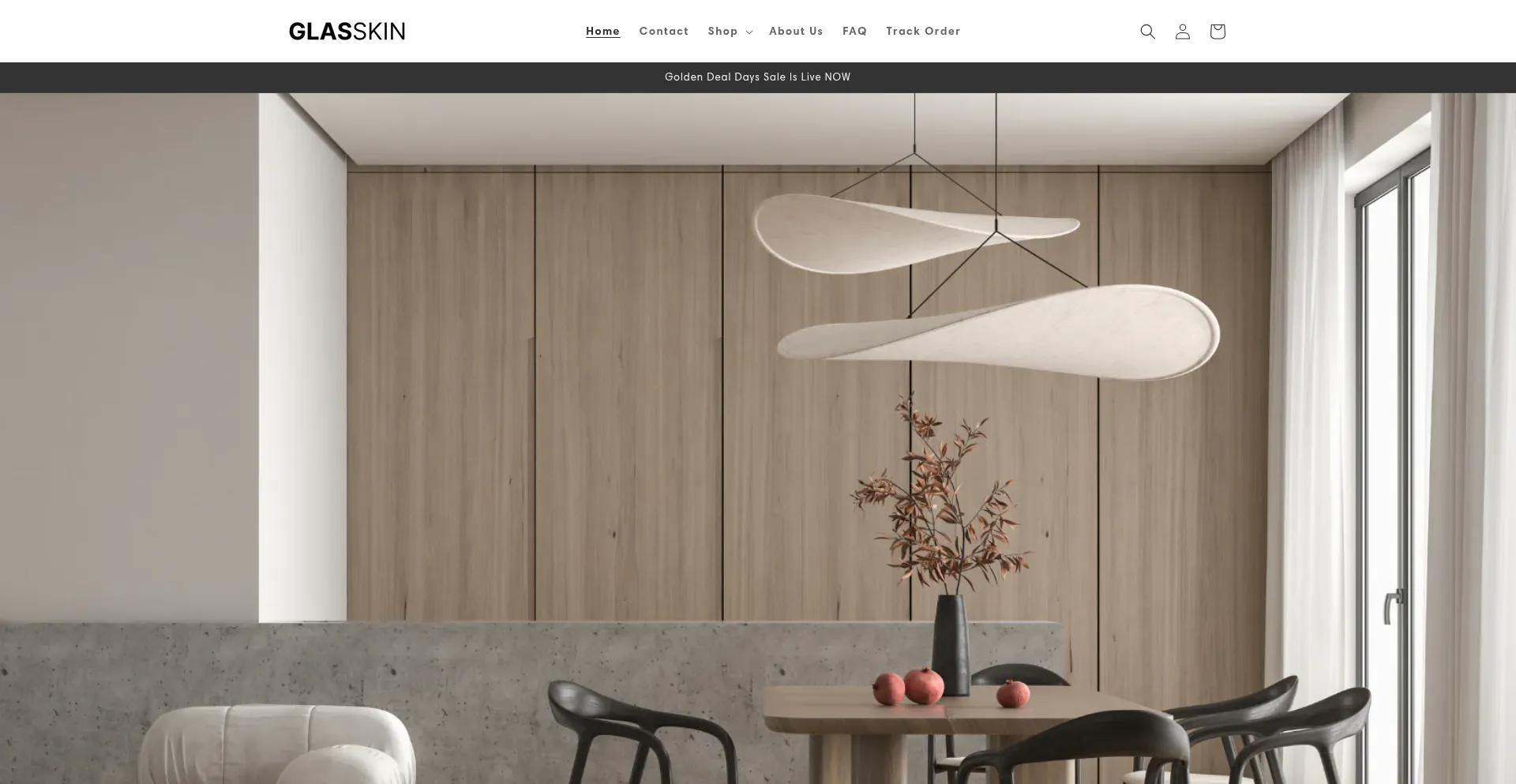 Website screenshot of Tryglasskin.com