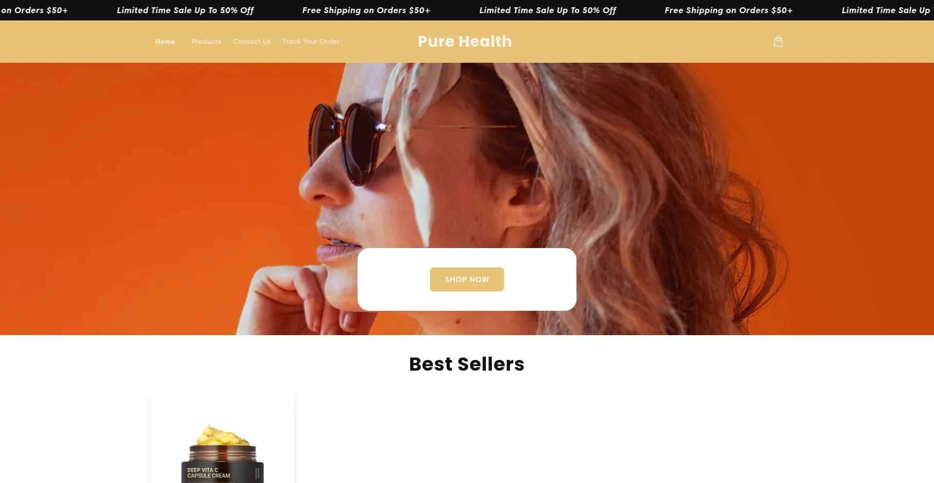 Website screenshot of Trypurehealth.shop