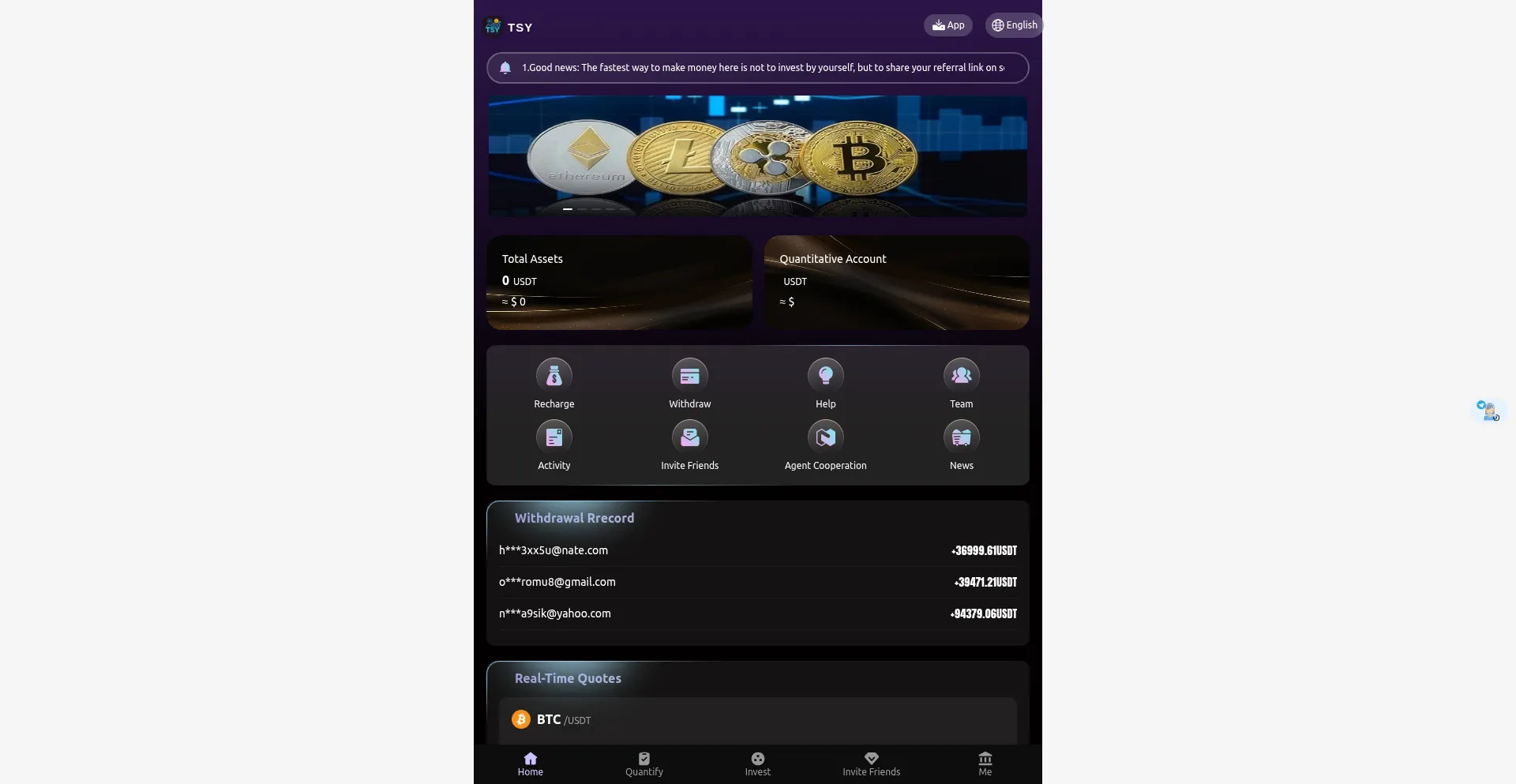 Website screenshot of Tsy888.co