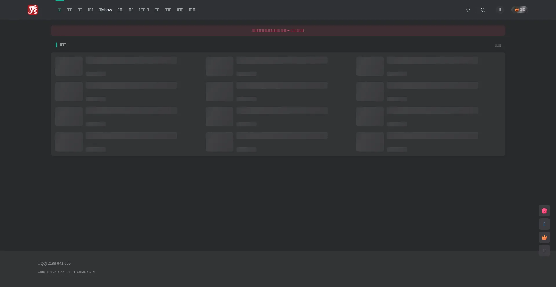 Website screenshot of Tujixiu.biz