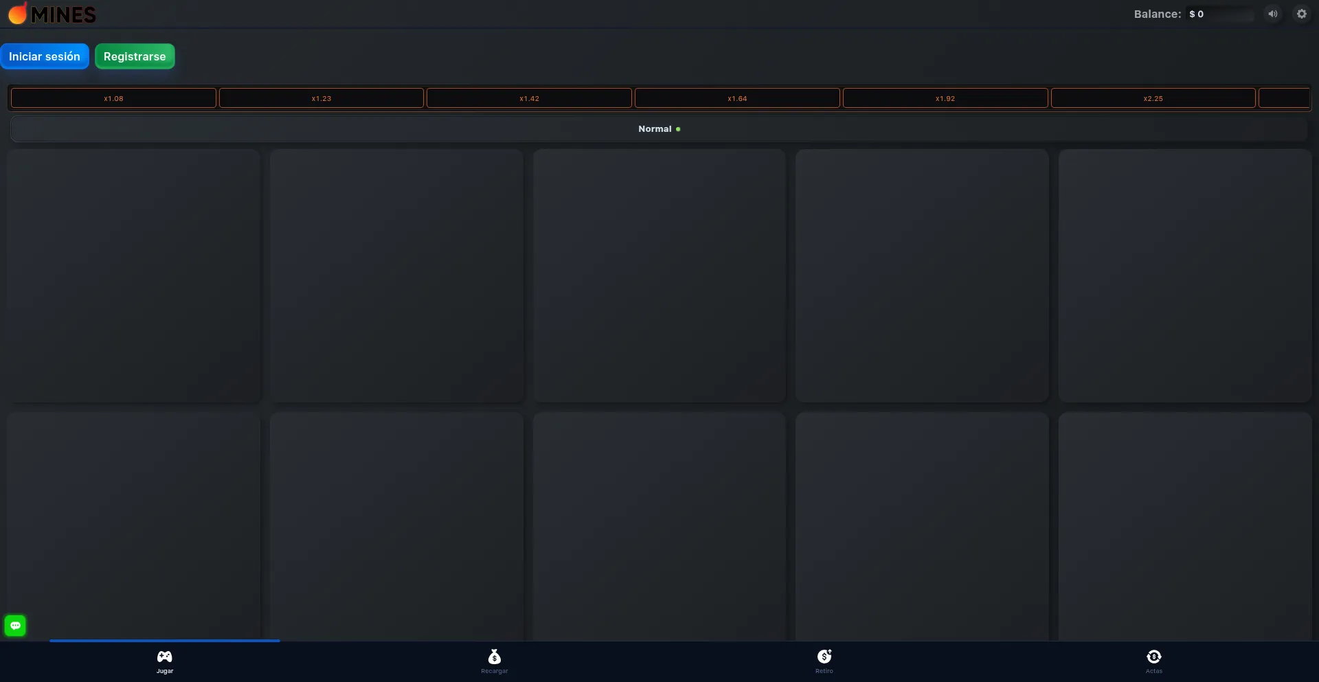 Website screenshot of Turbo-mines.xyz