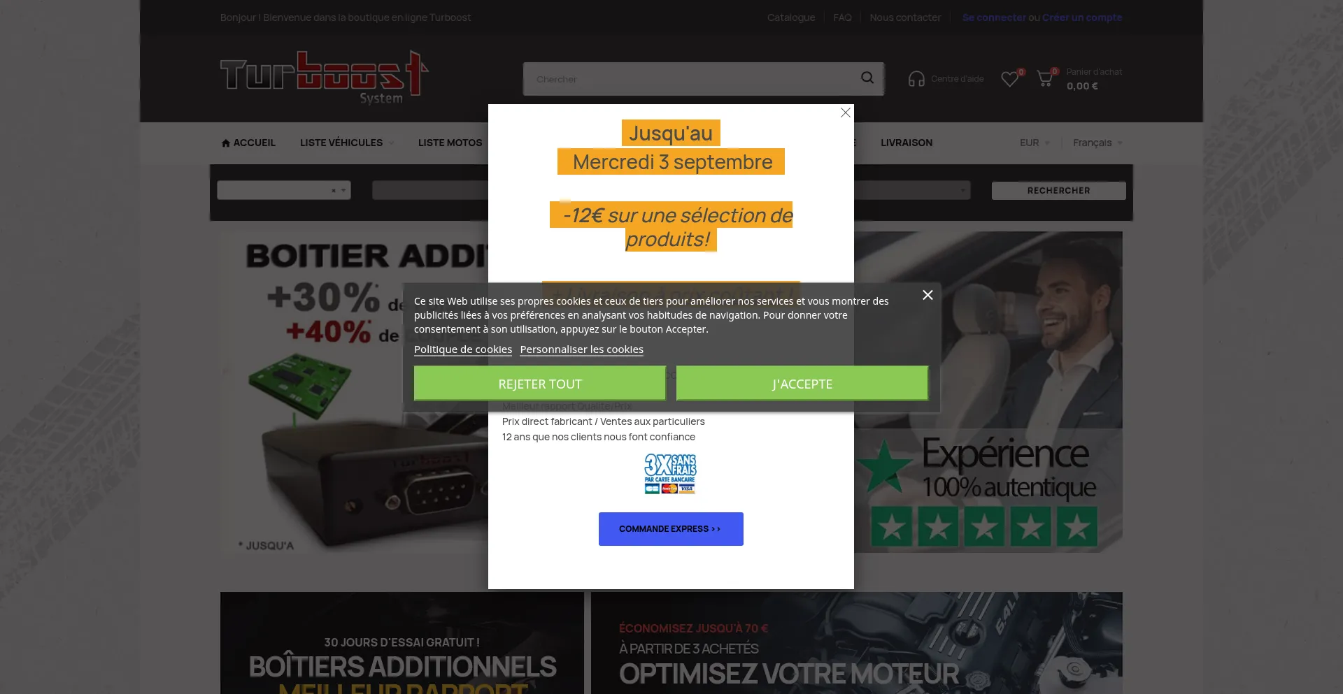 Website screenshot of Turboost-system.com