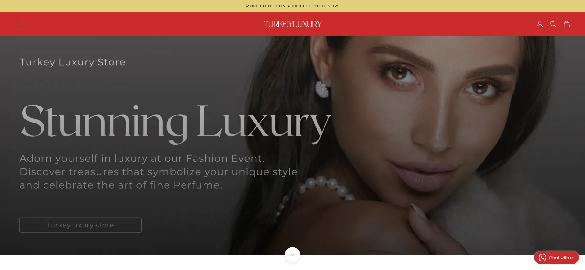 Website screenshot of Turkeyluxury.store