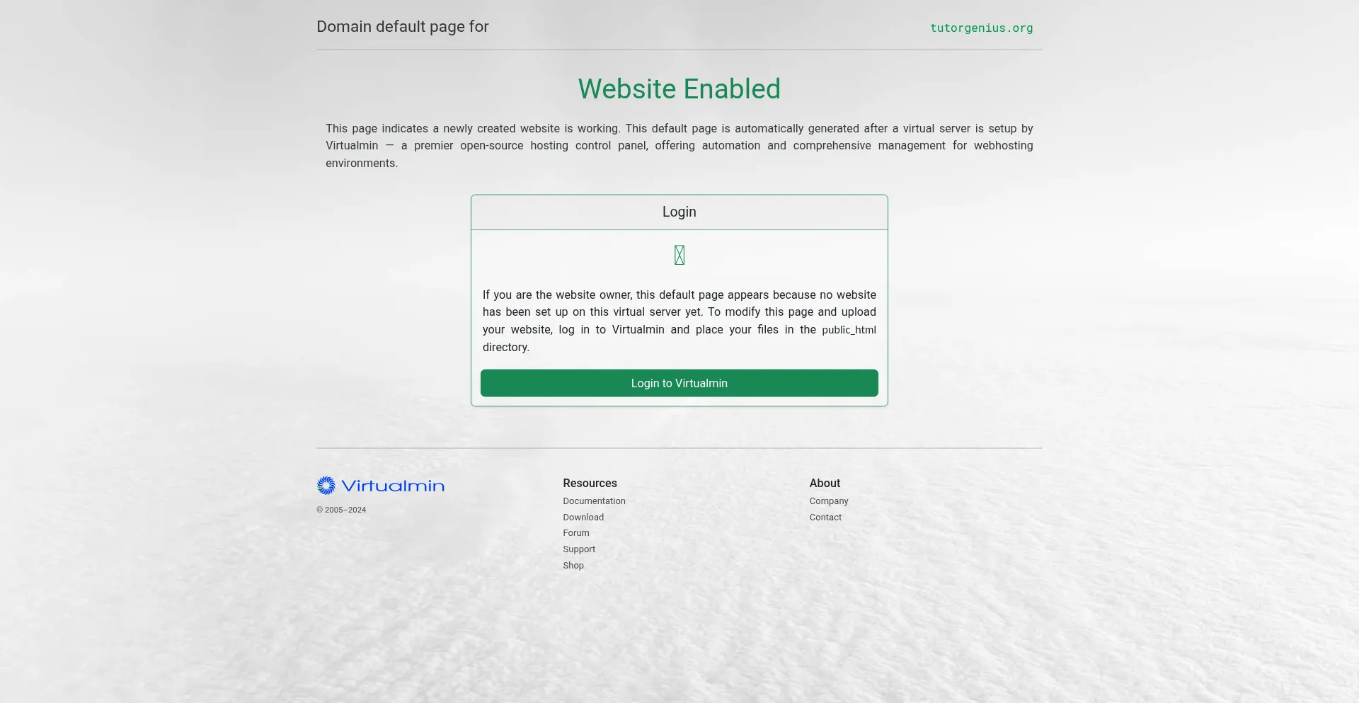 Website screenshot of Tutorgenius.org