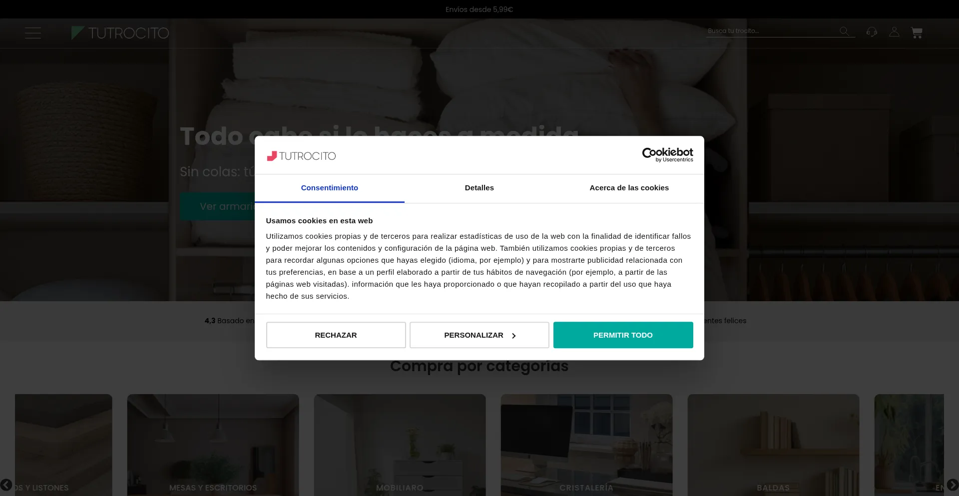 Website screenshot of Tutrocito.com