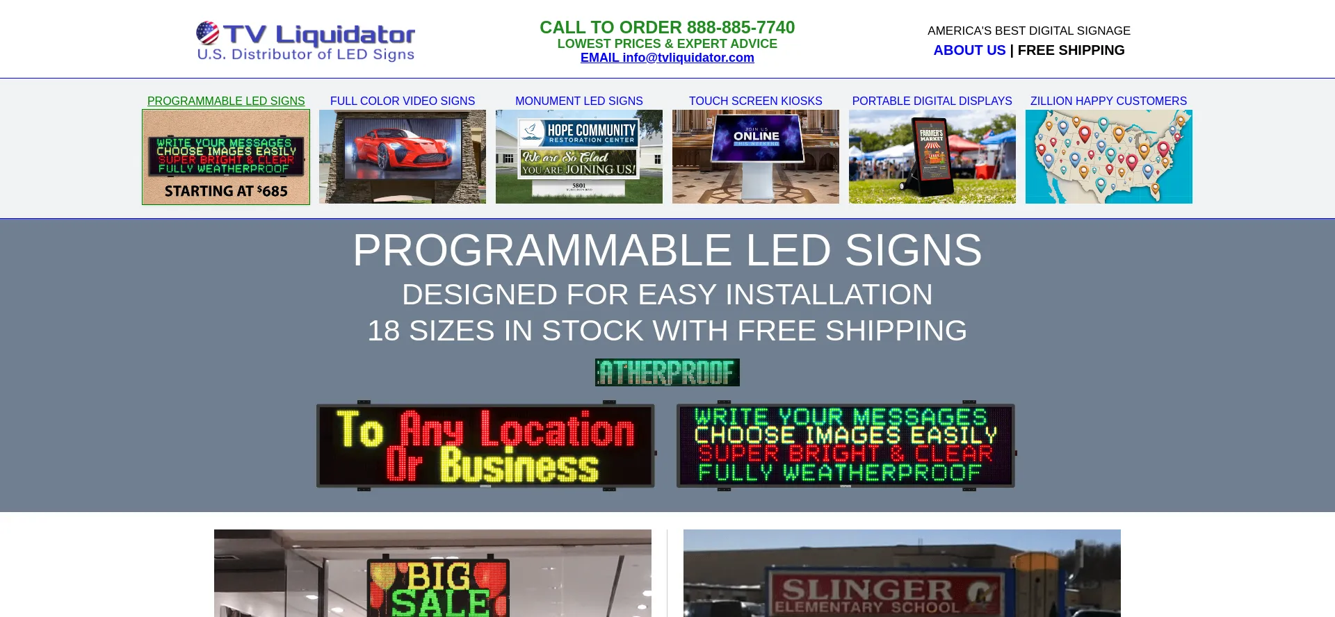 Website screenshot of Tvliquidator.com