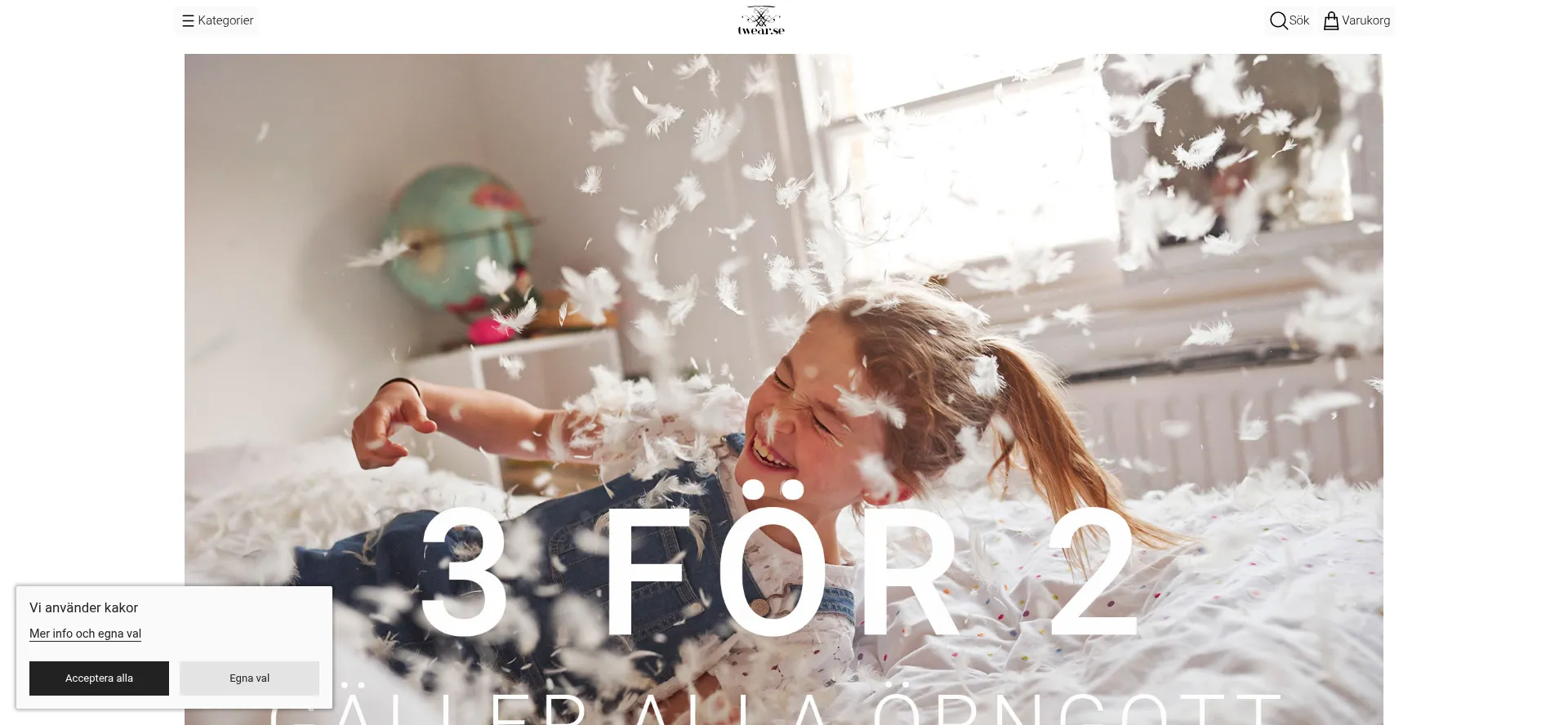 Website screenshot of Twear.se