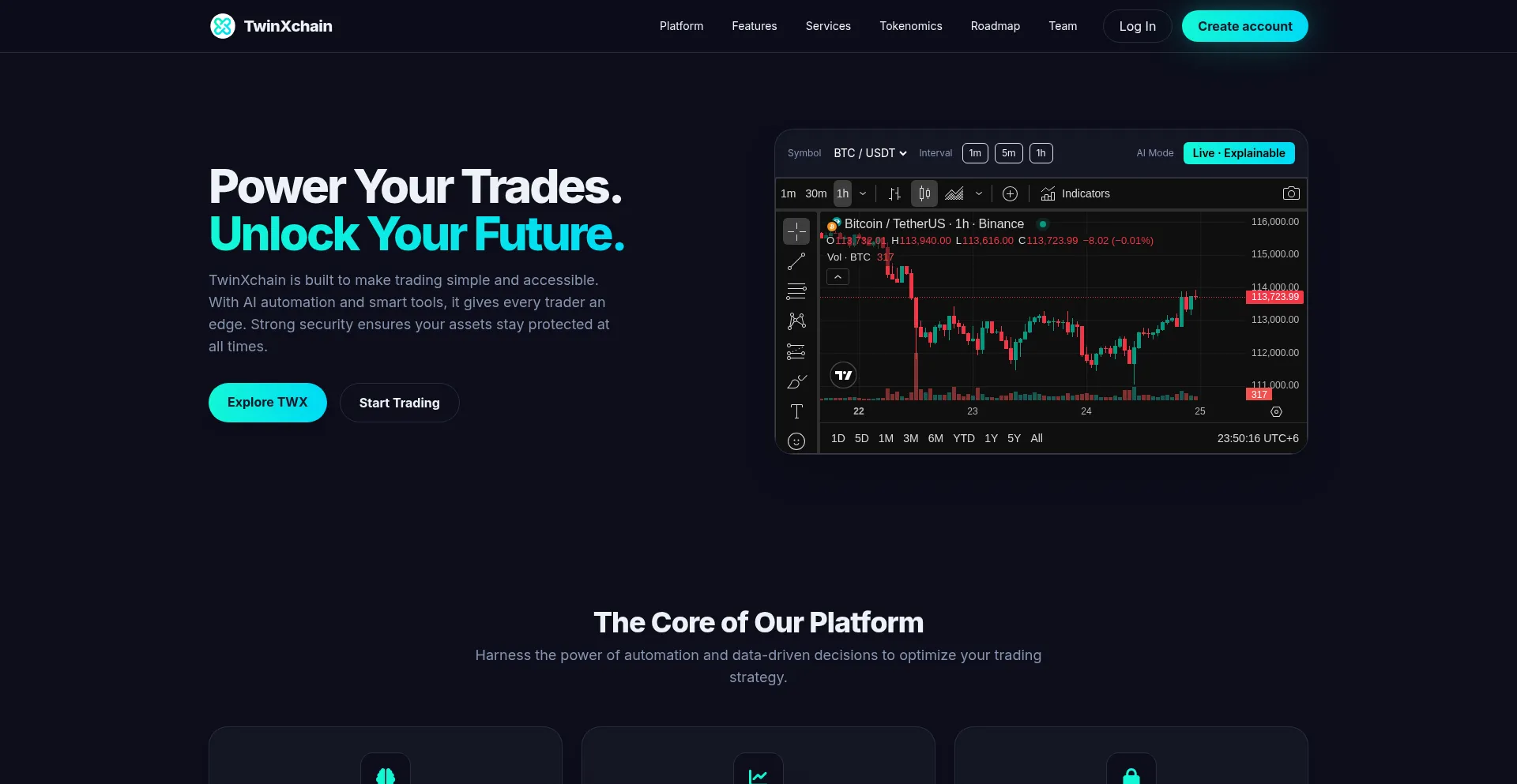 Twinxchain.io Screenshot