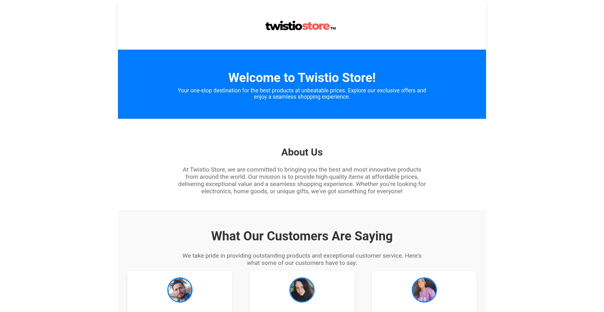 Website screenshot of Twistiostore.com