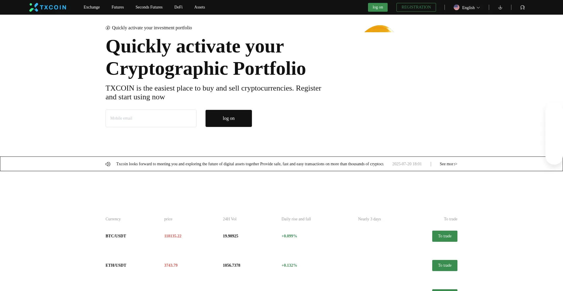 Website screenshot of Txfun.com